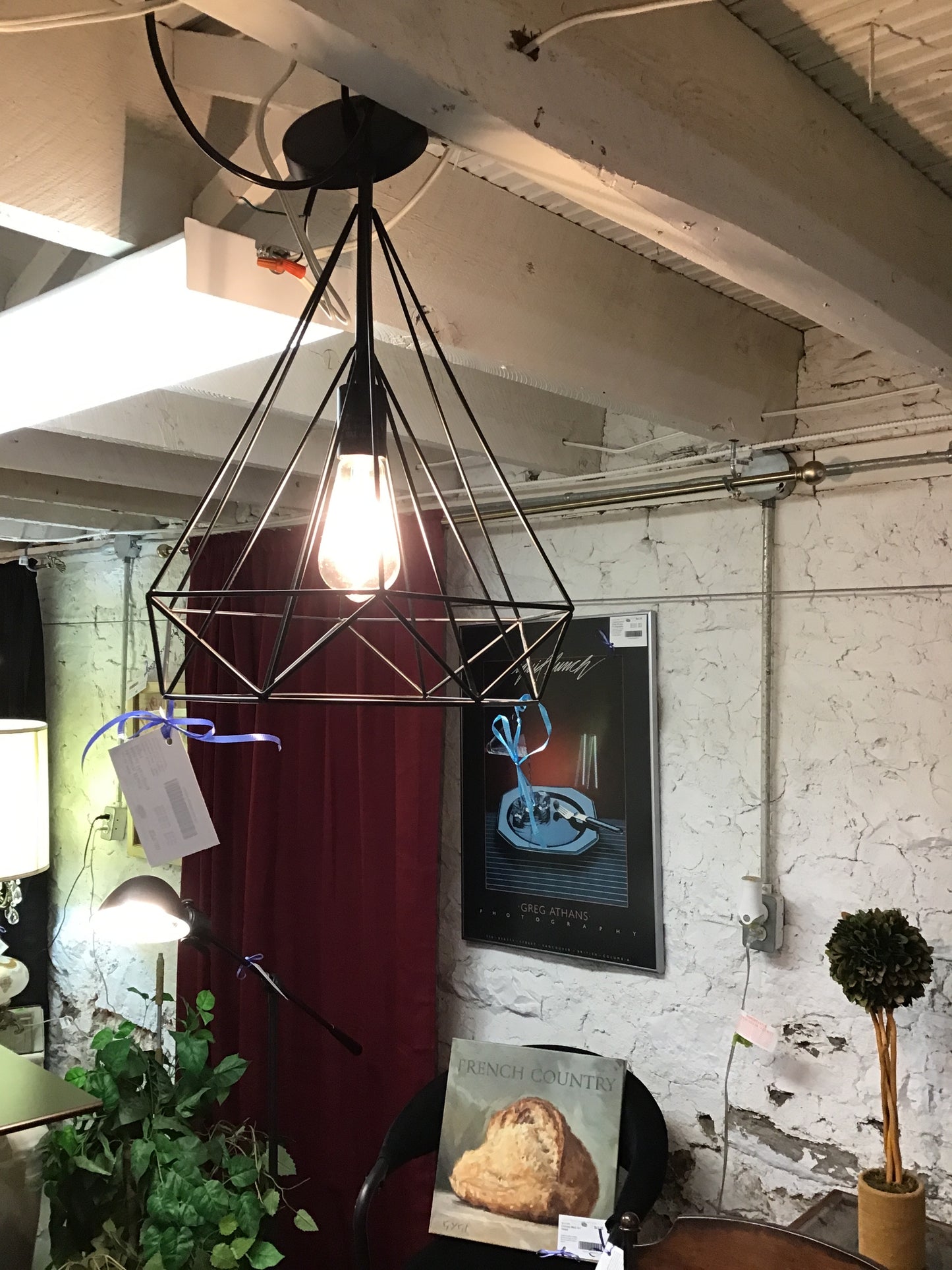 Modern Black Metal Hanging light
