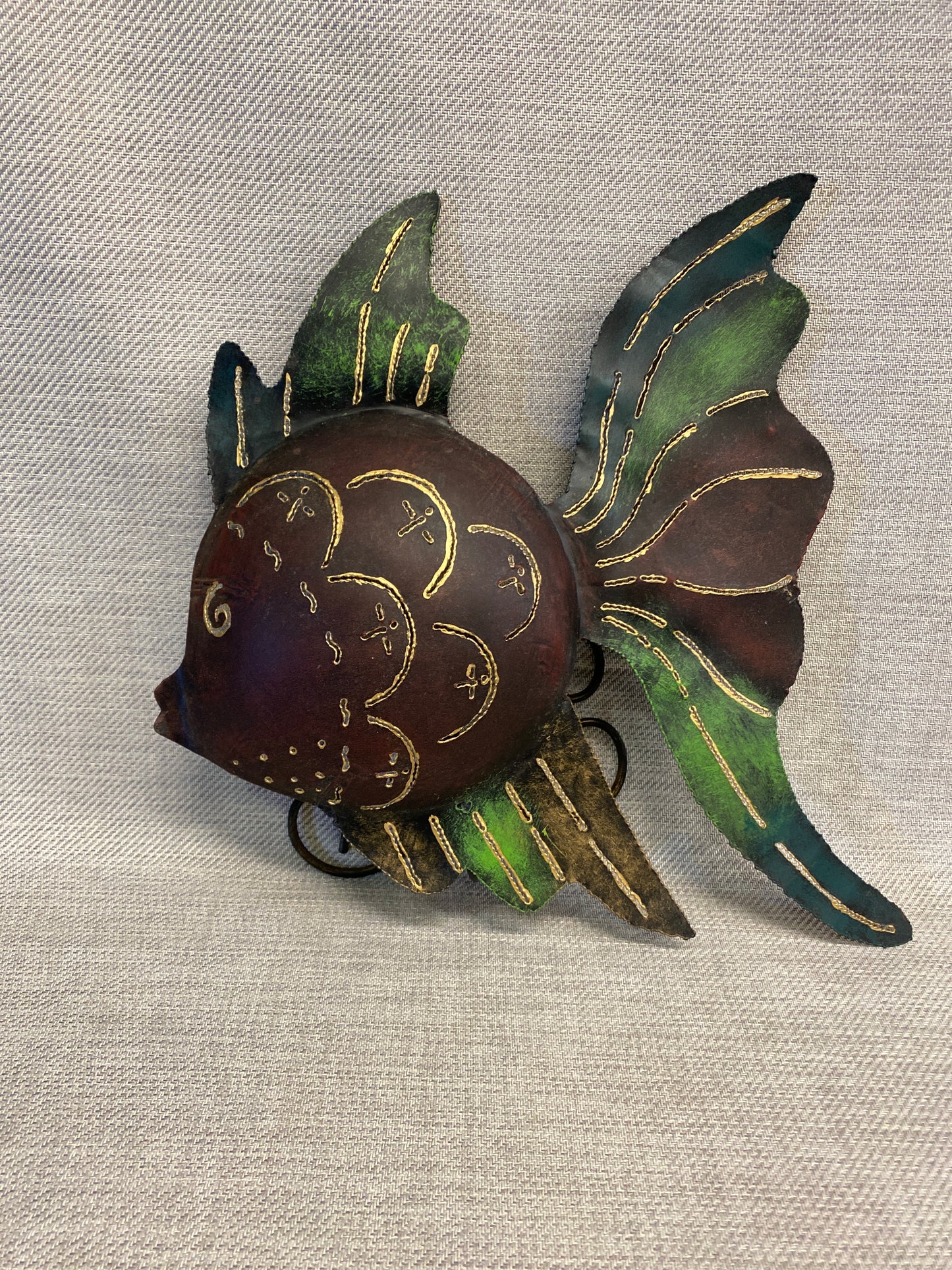 Metal Wall Decor - Fish Votive Holder