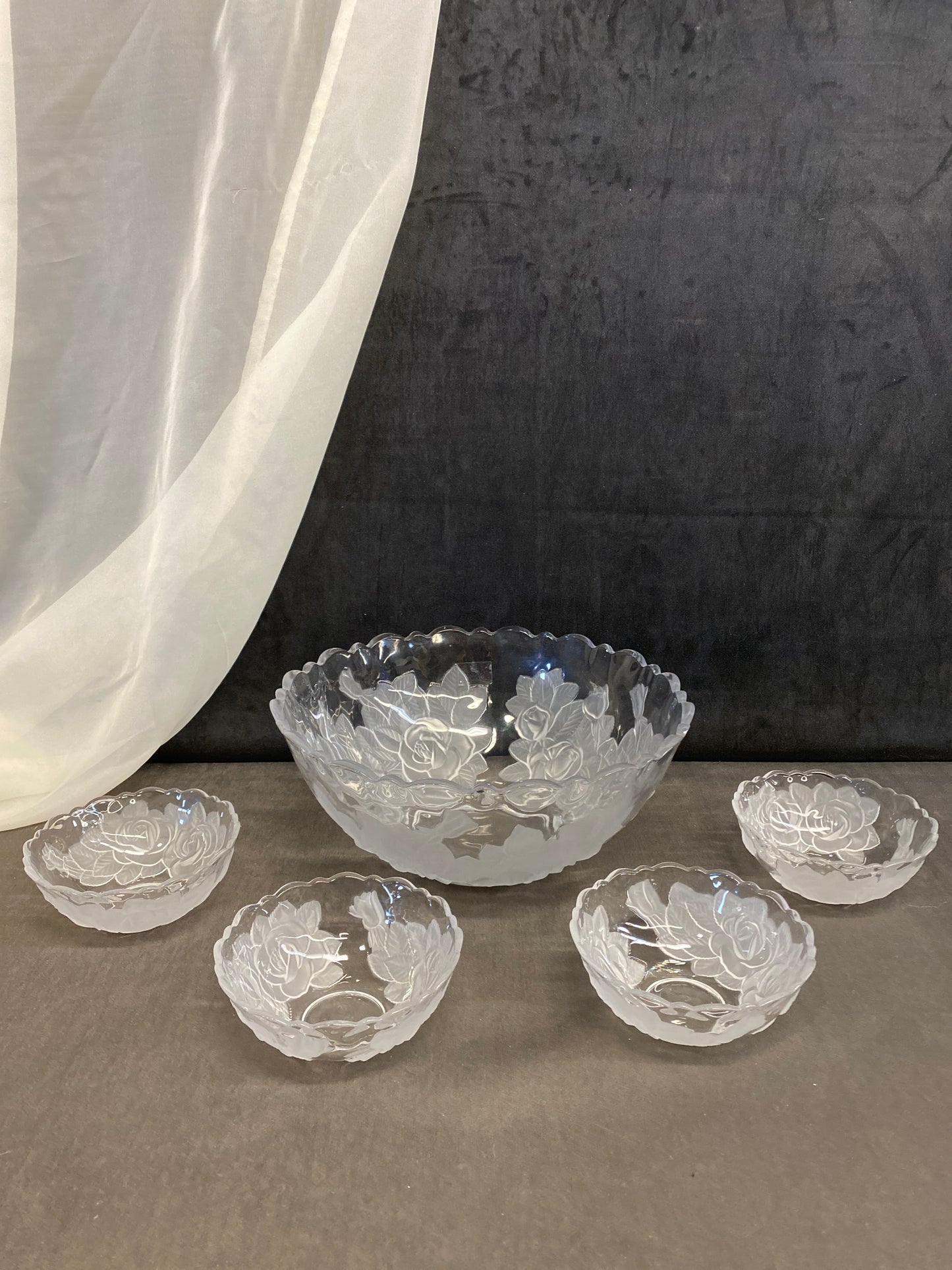 5PC Studio Nova "Winter Rose" Salad Set