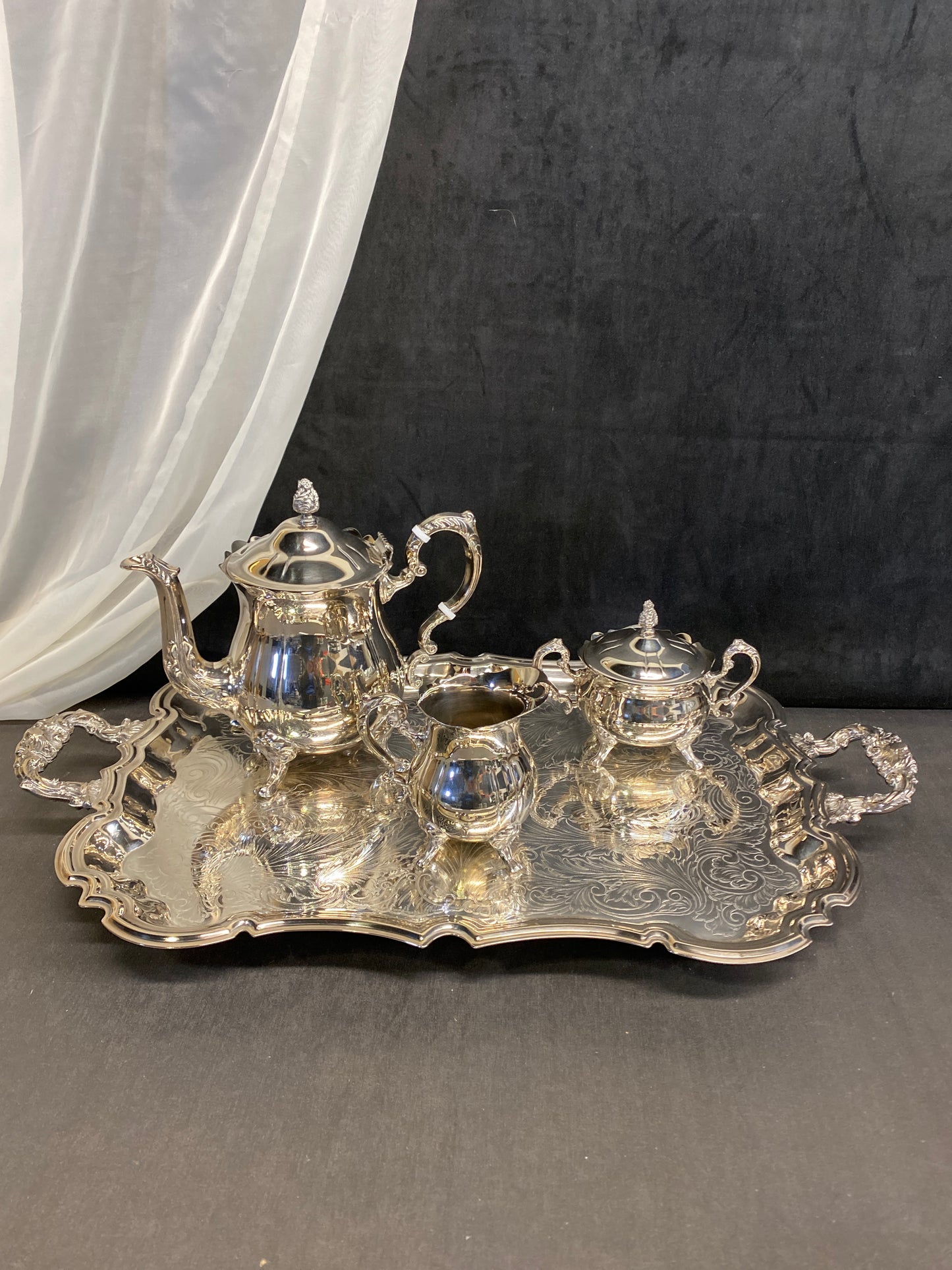 4PC Silverplate Tea Service