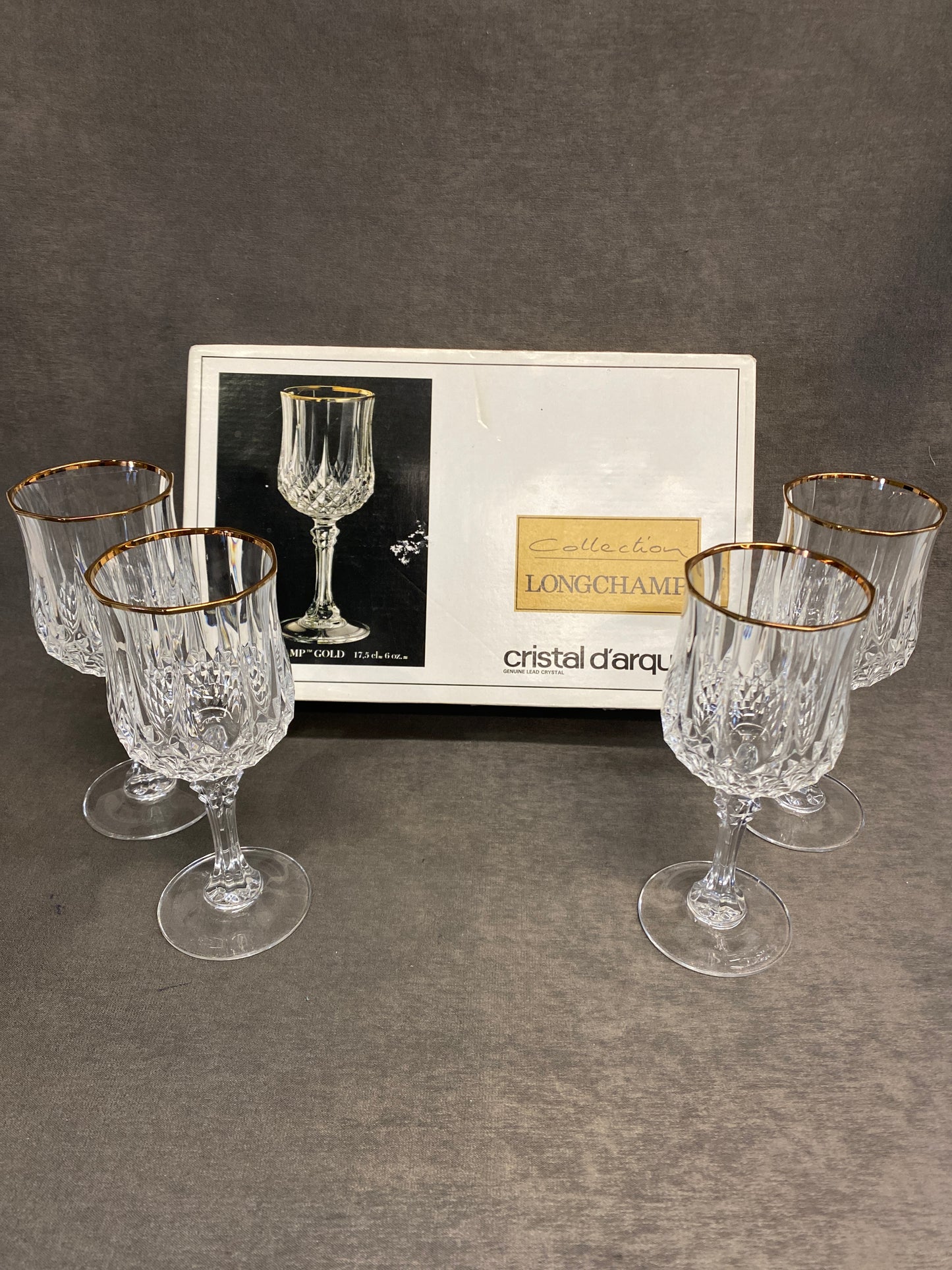 Set 4 Cristal D'Arques Wine Glasses