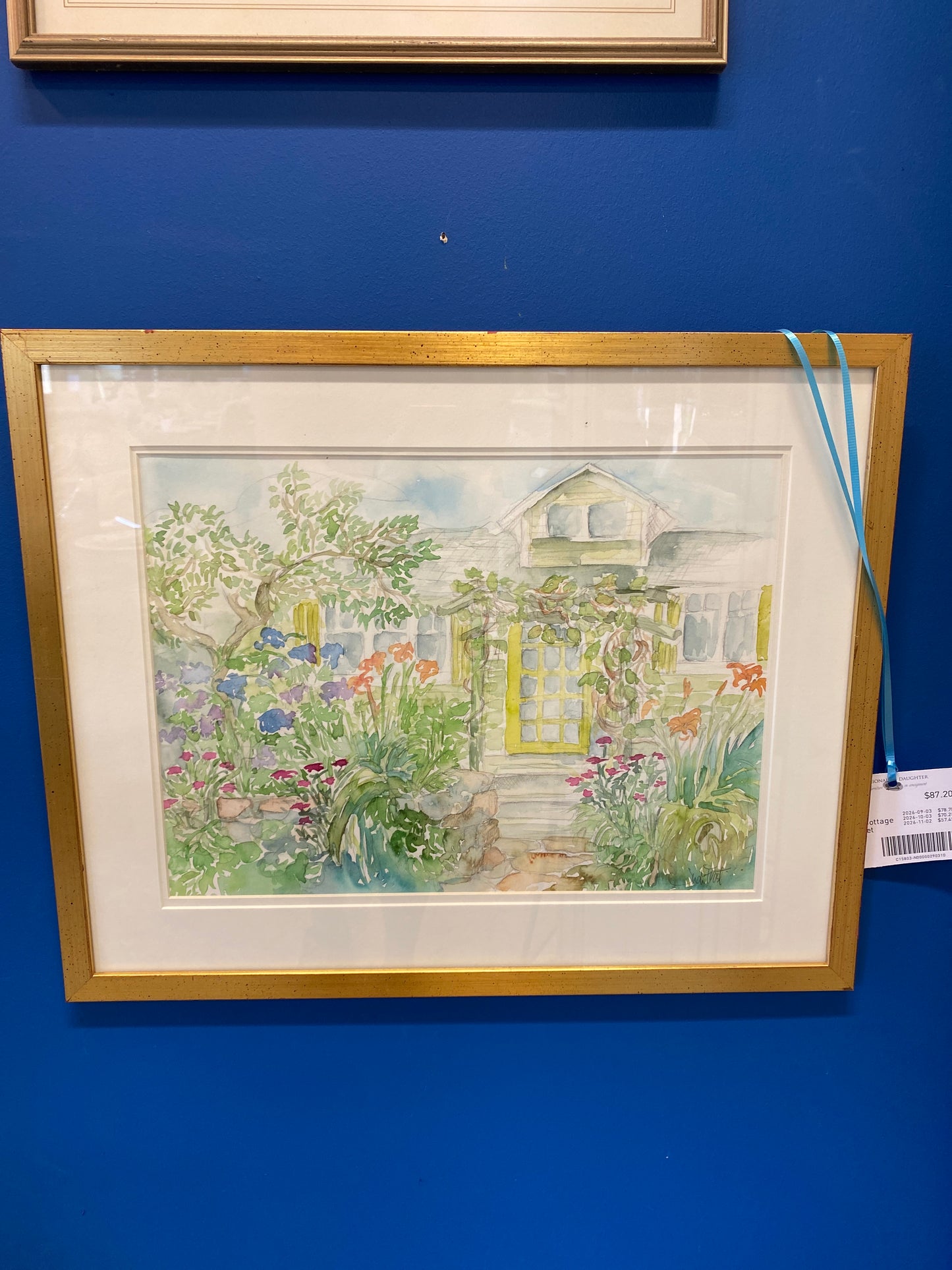 Framed Watercolour Painting - Cottage On 3rd Street