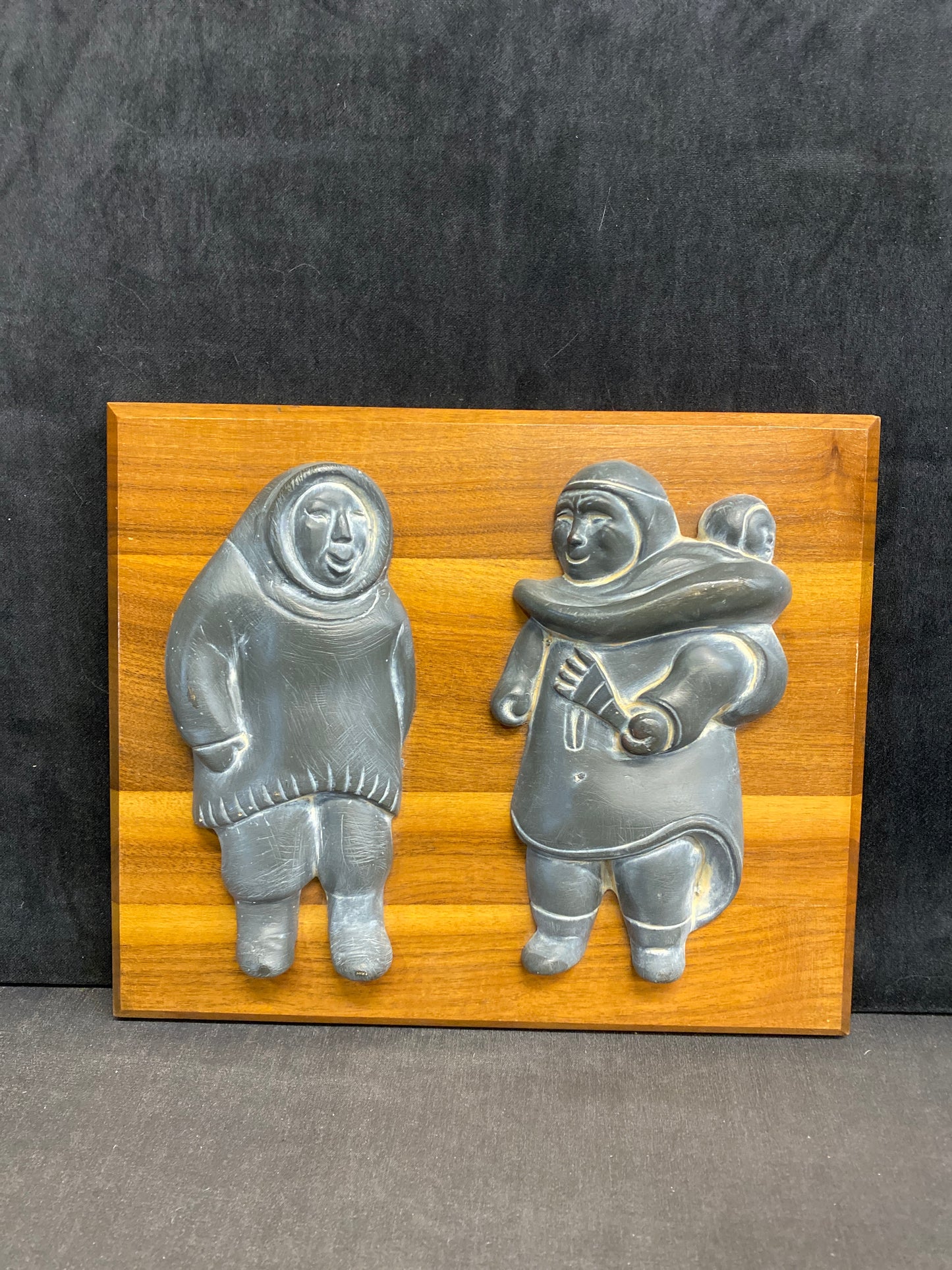 Vintage Wall Plaque - Inuit Family