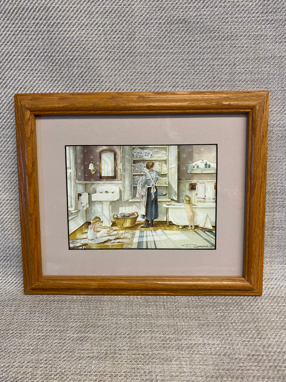 T. Romance Framed Print - Bathtime