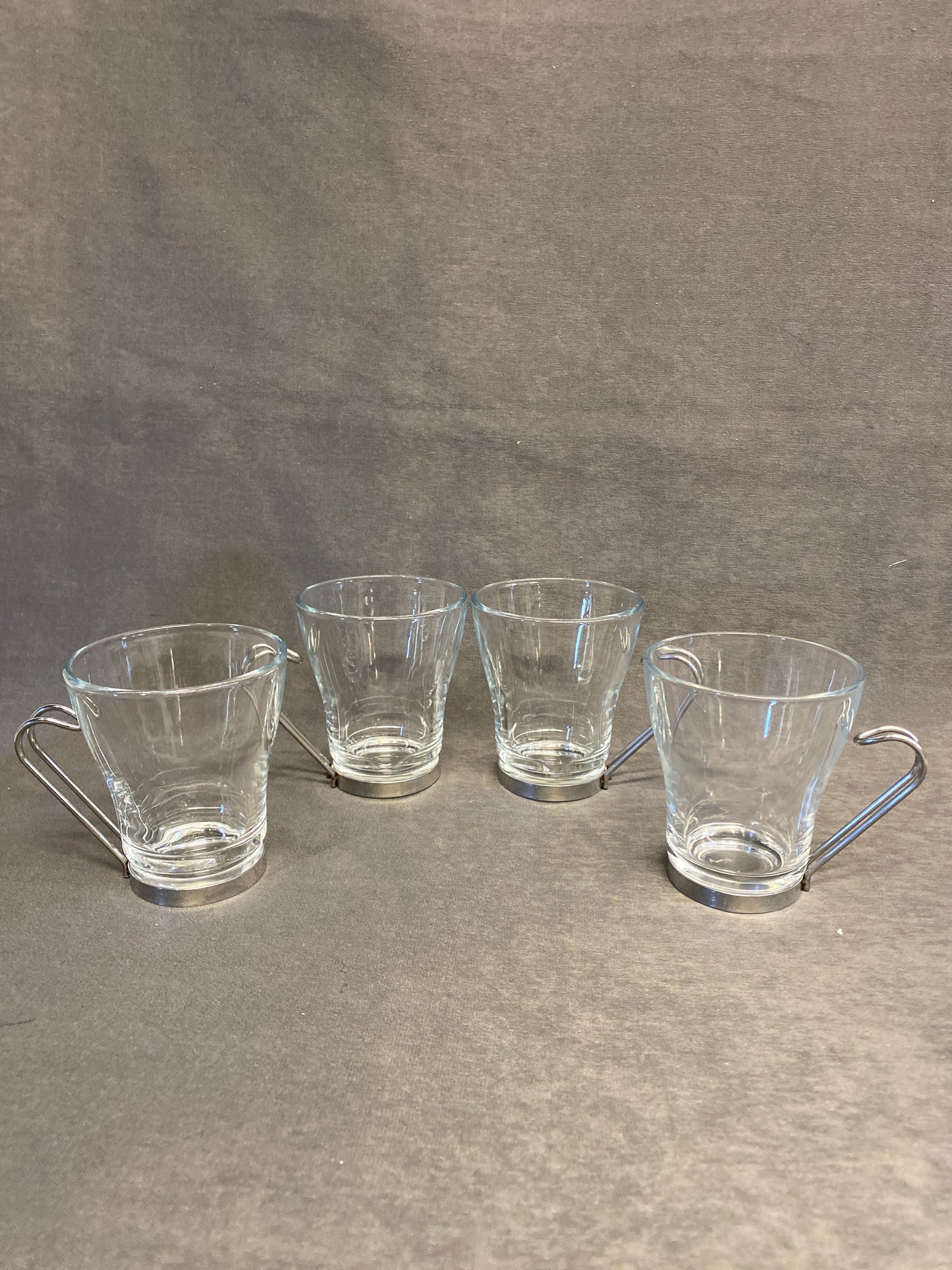 Set 4 Vitrosax 2PC Glass Coffee Cups