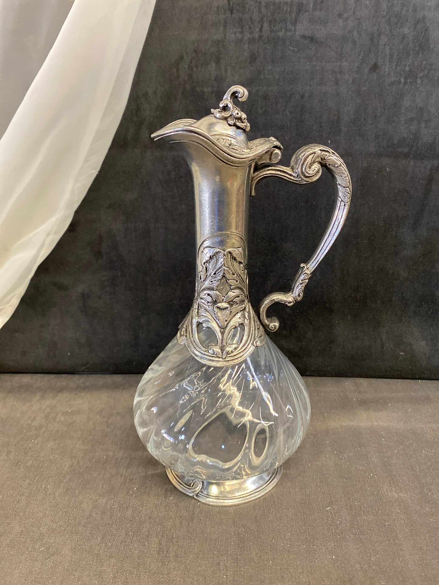 Harrogate House Pewter & Glass Decanter