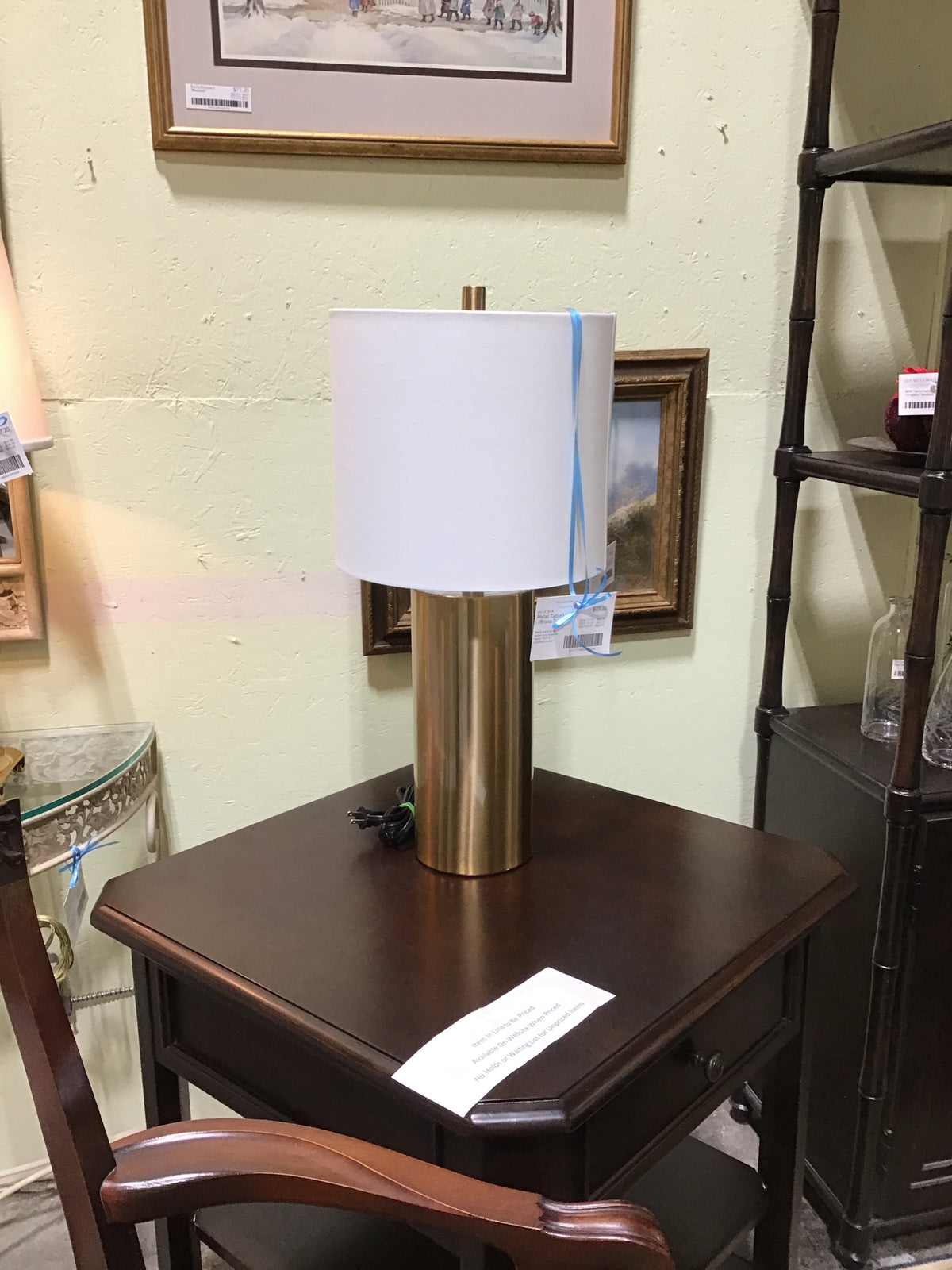 Metal Table Lamp - Brass Tone