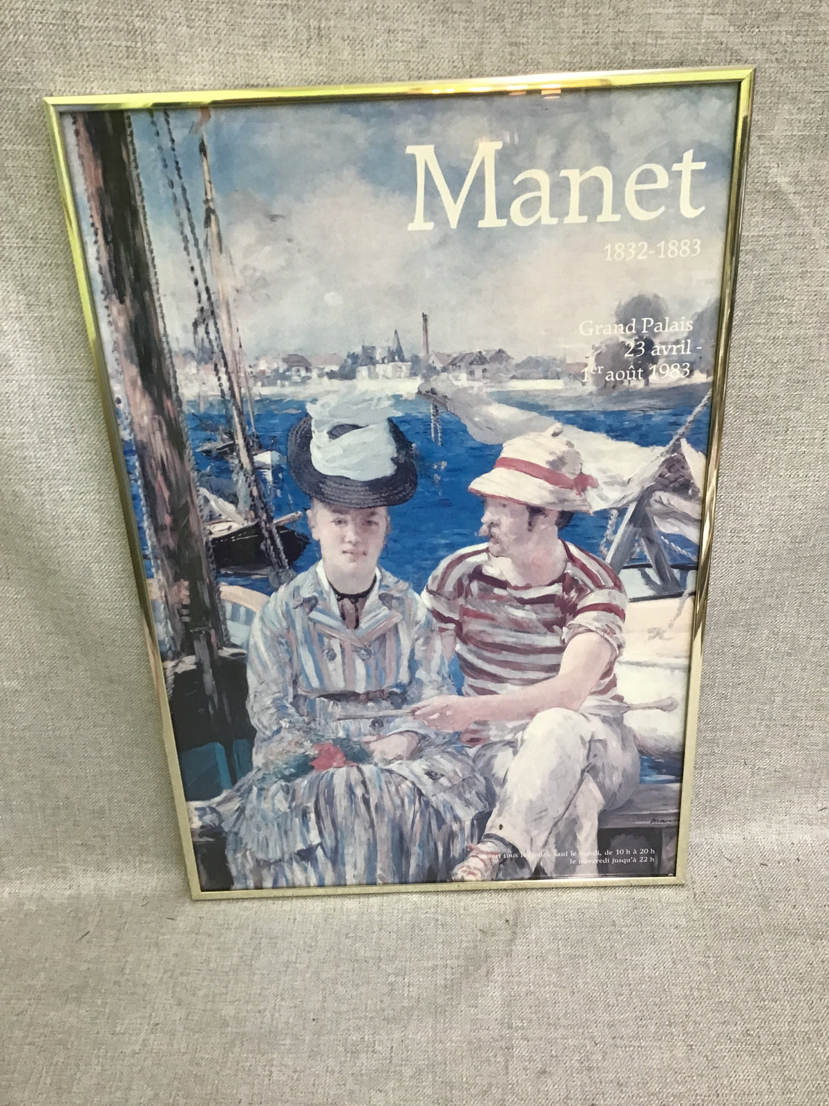 Vintage 1983 Framed Monet Poster