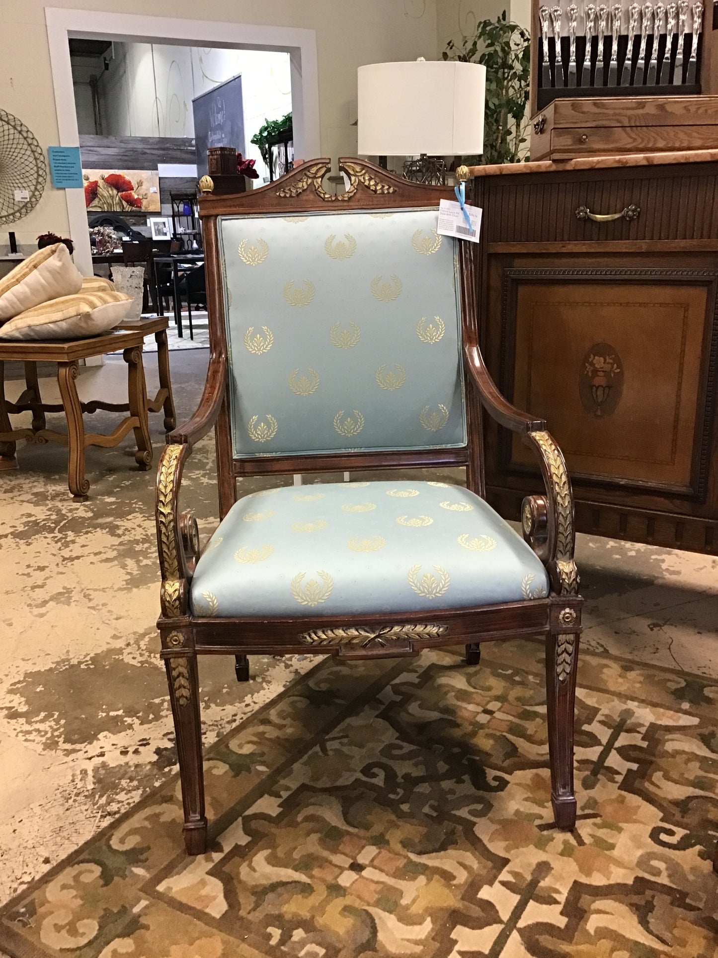 French Louis XVI Style Arm Chair