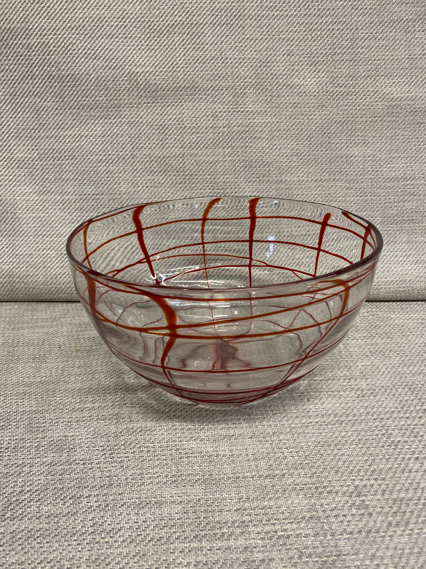NEW! Glass Vase - Red Lines