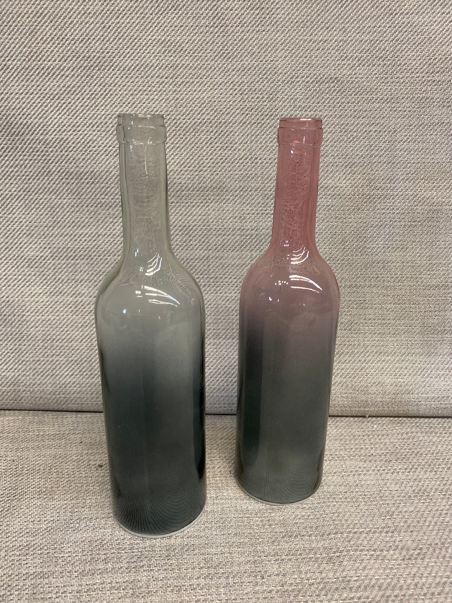 NEW! PAIR Bottle Candleholders w Lights
