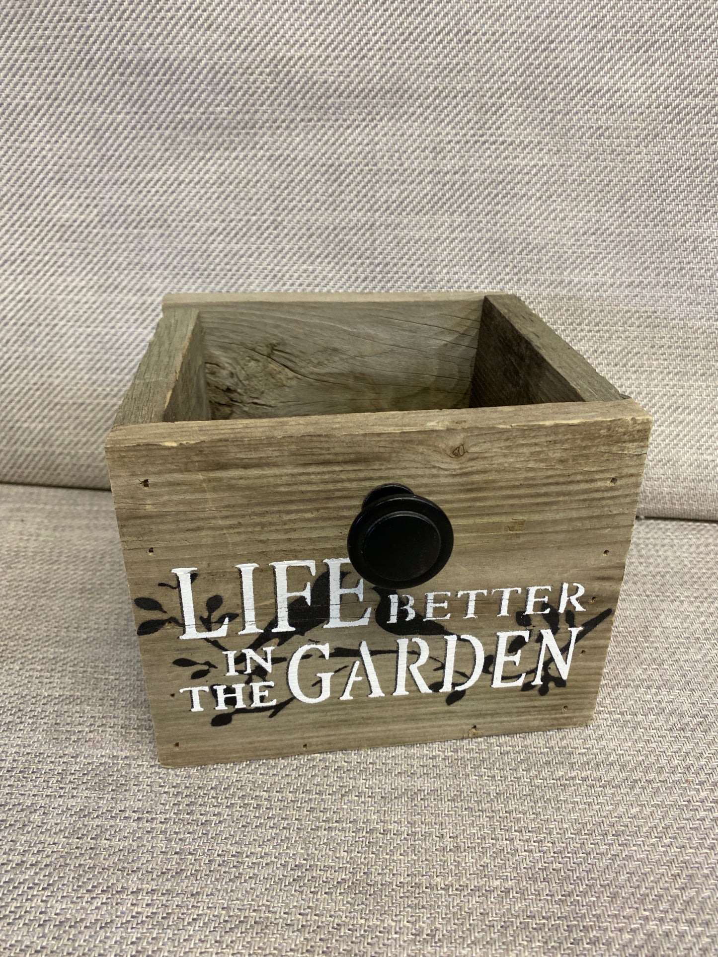 NEW! Small Wood Planter Box - Life Is...