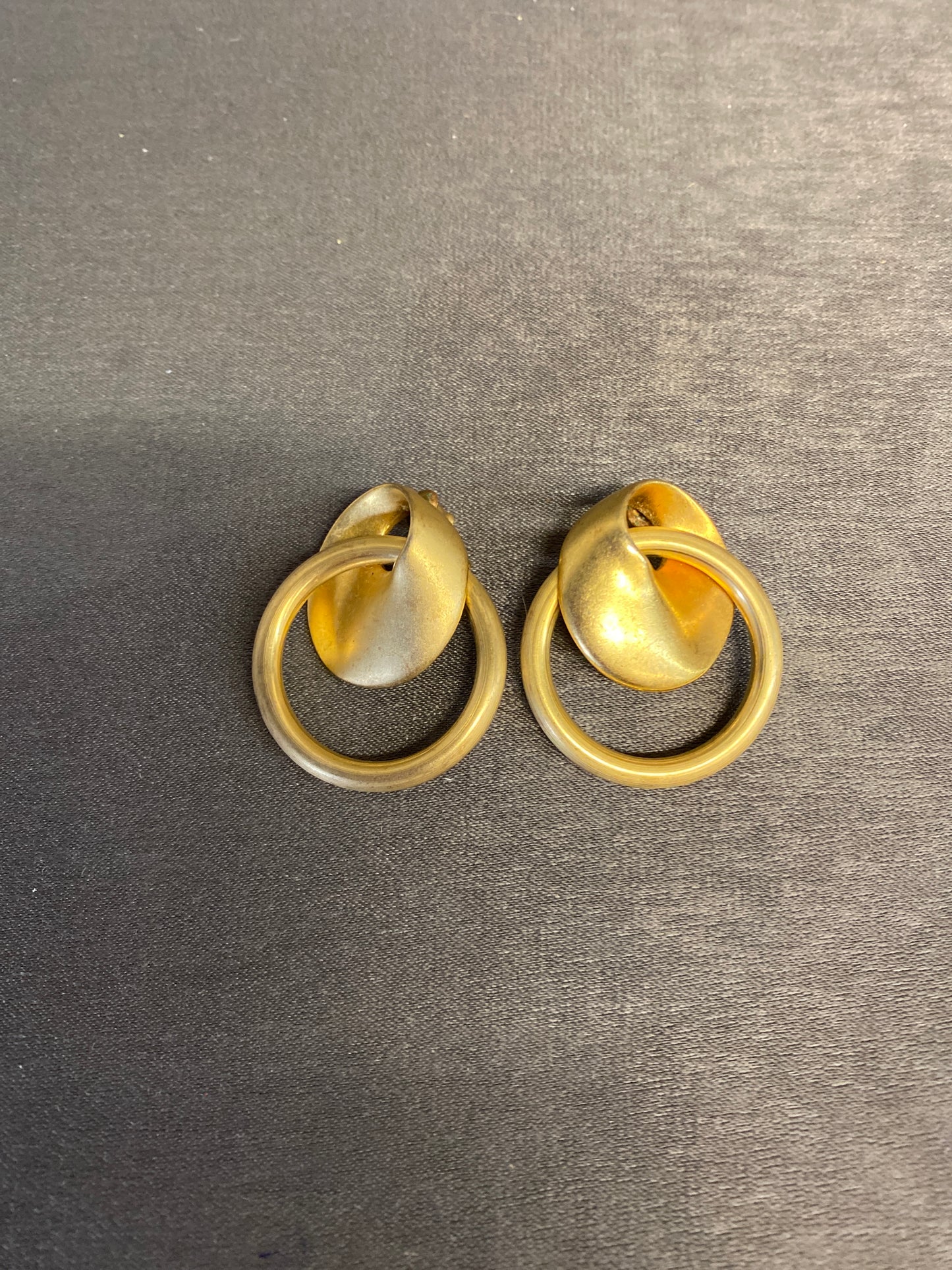 PAIR Earrings - Brushed Gold
