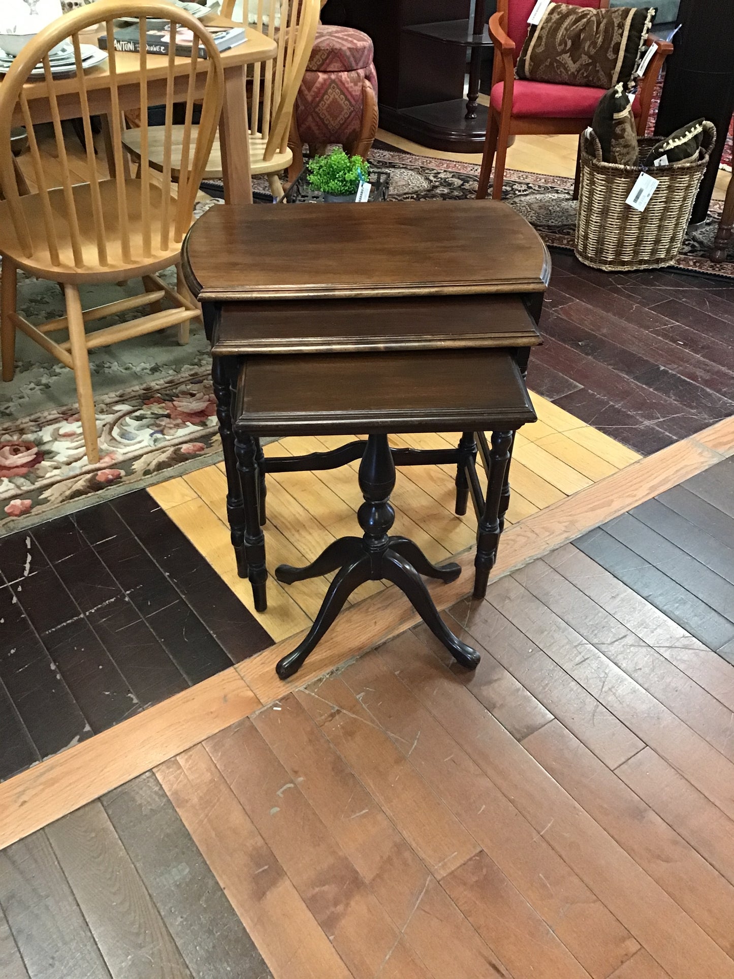 Dark Wood Nesting Tables (3)