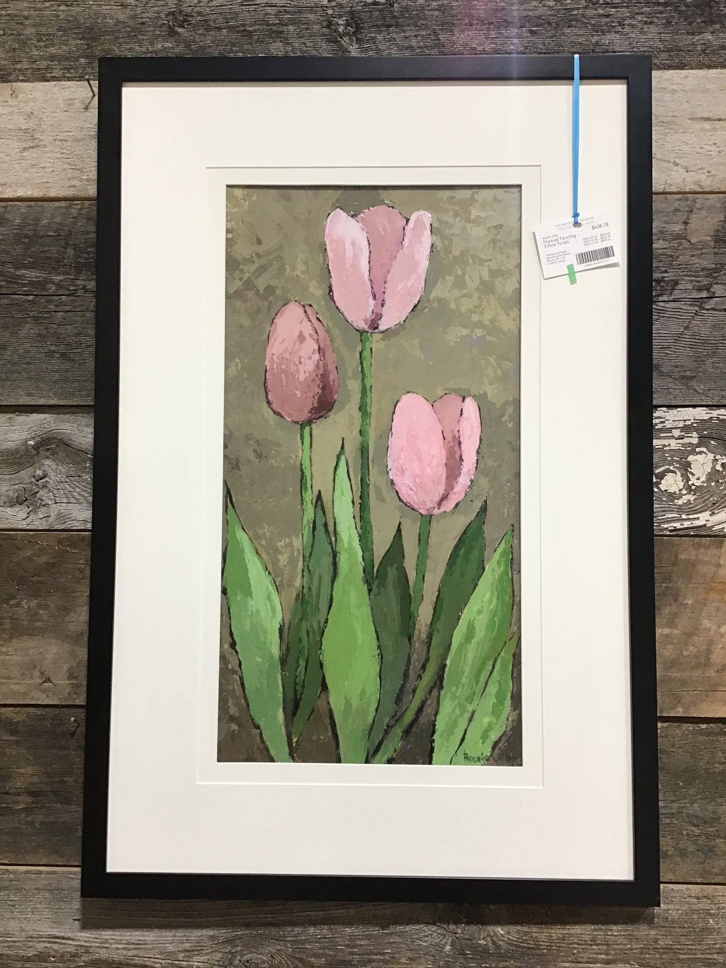 Framed Painting - 3 Pink Tulips