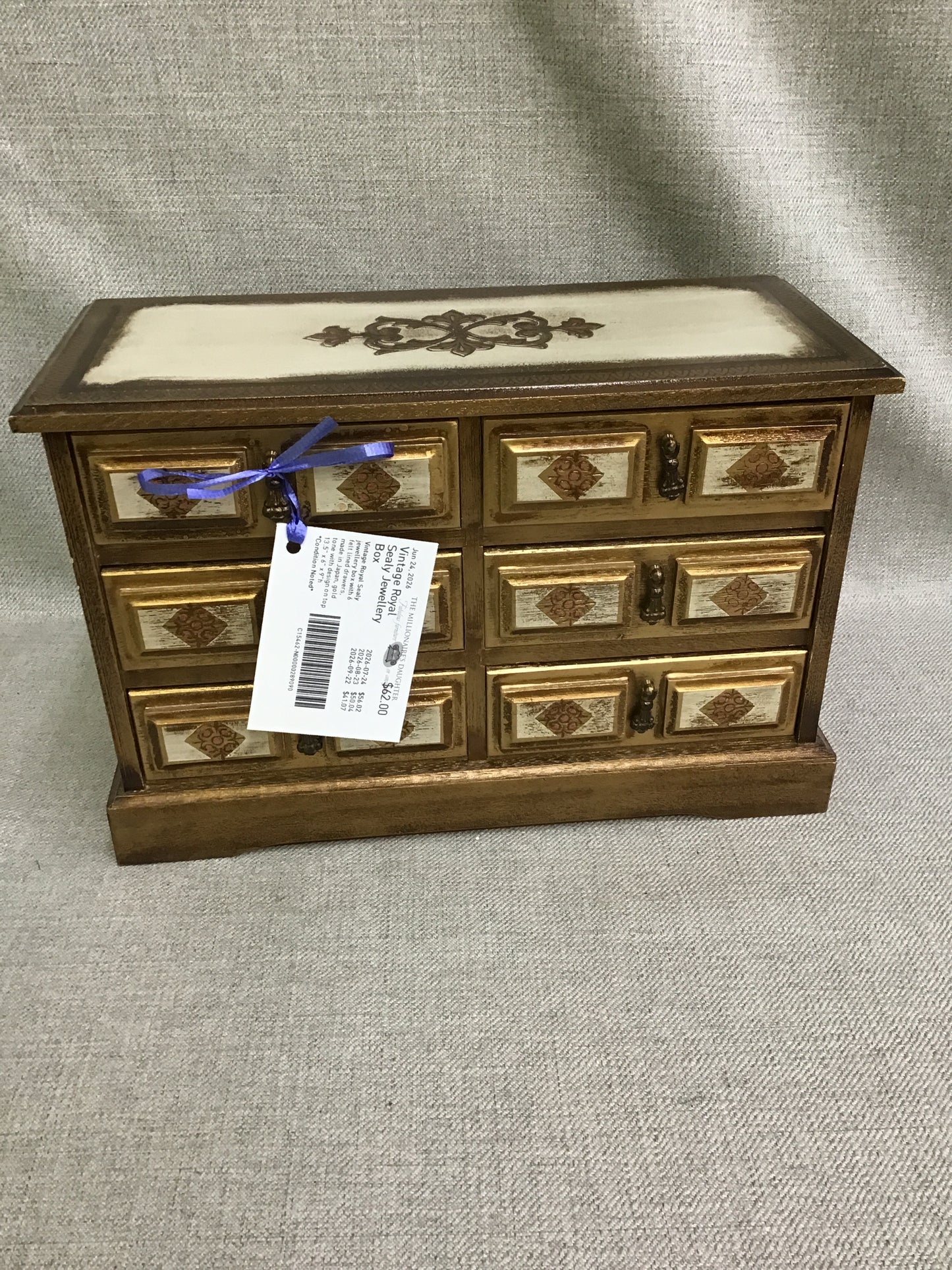 Vintage Royal Sealy Jewellery Box