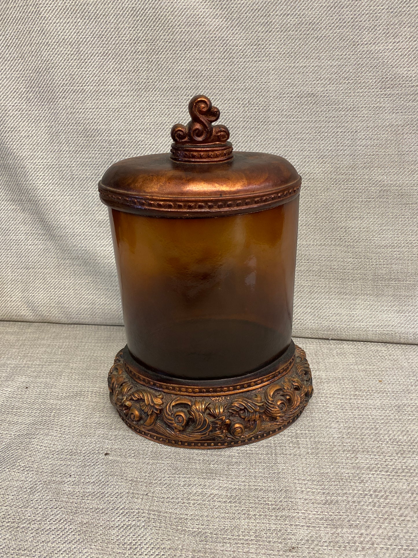 Canfloyd Glass Canister - Amber
