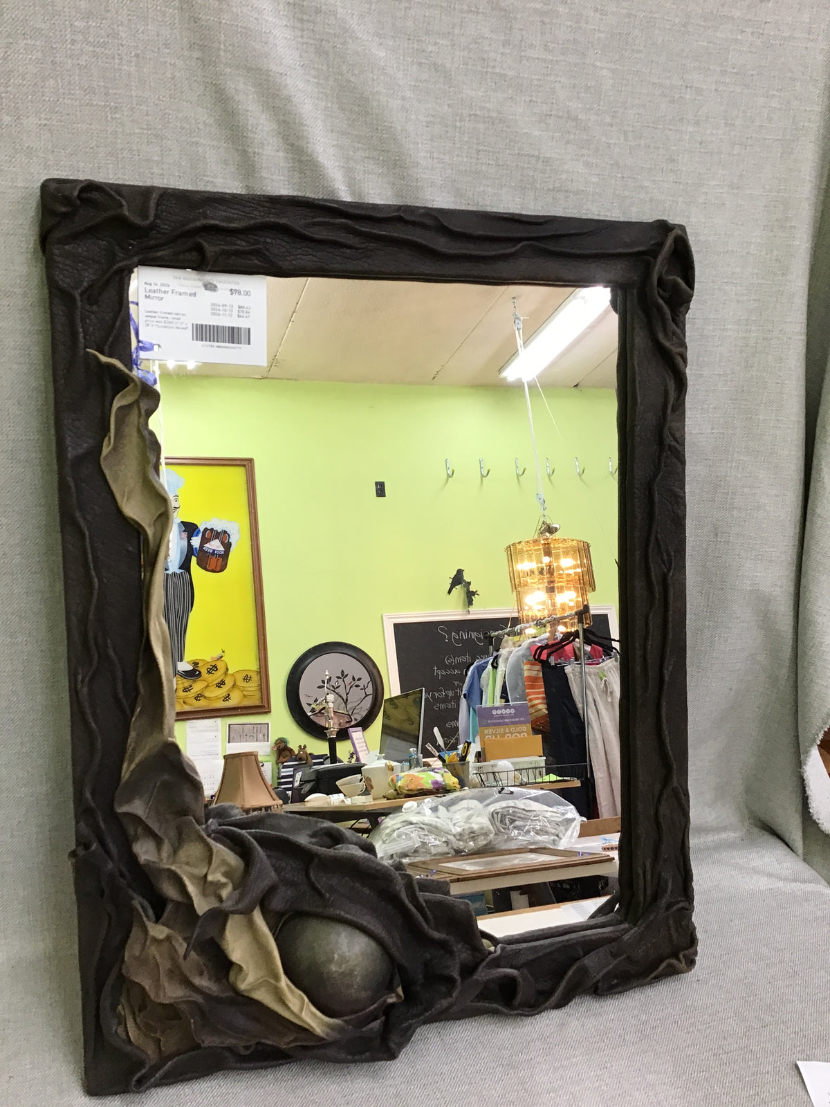 Leather Framed Mirror