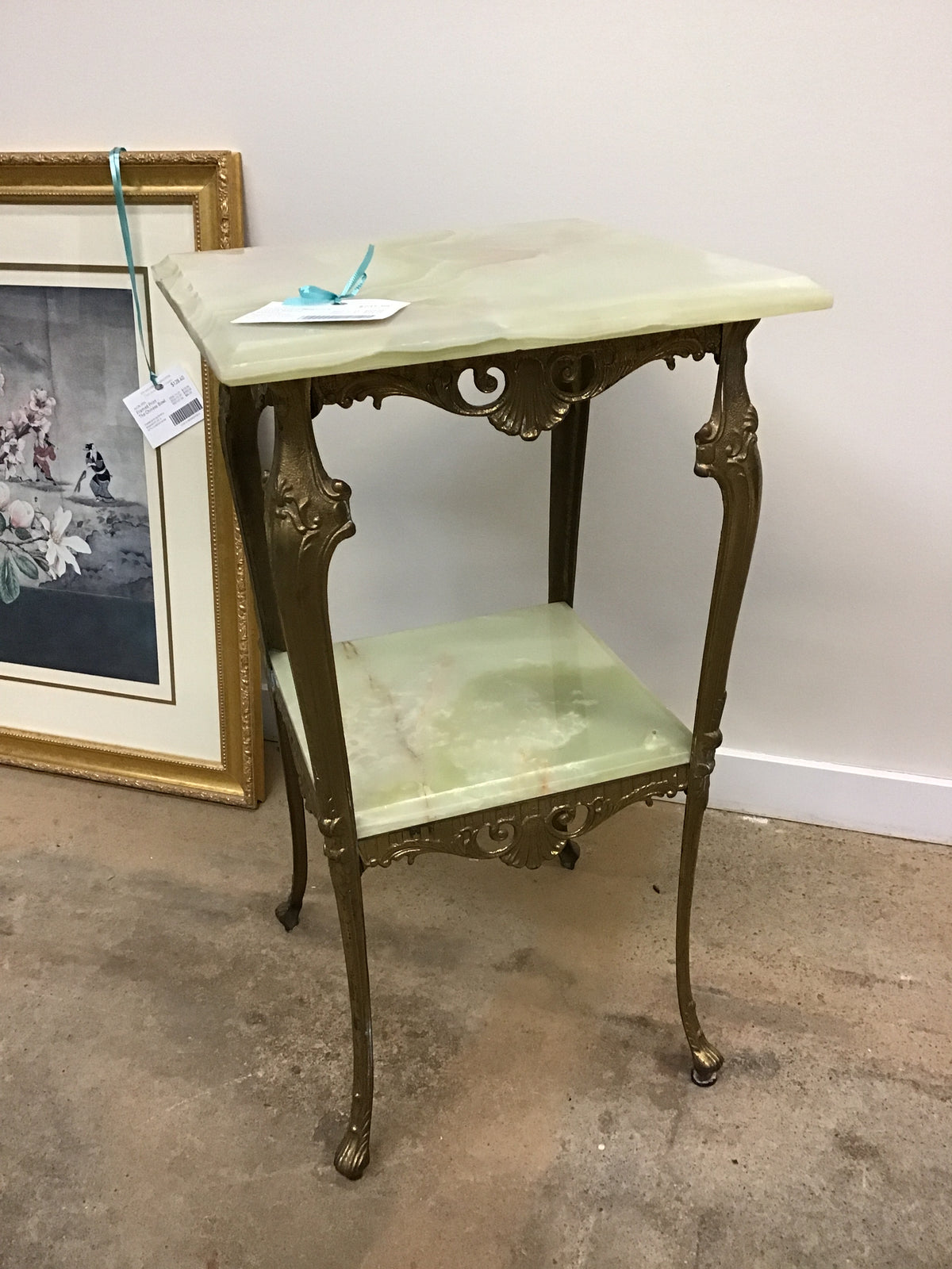 Hollywood Regency Plant Stand - Marble