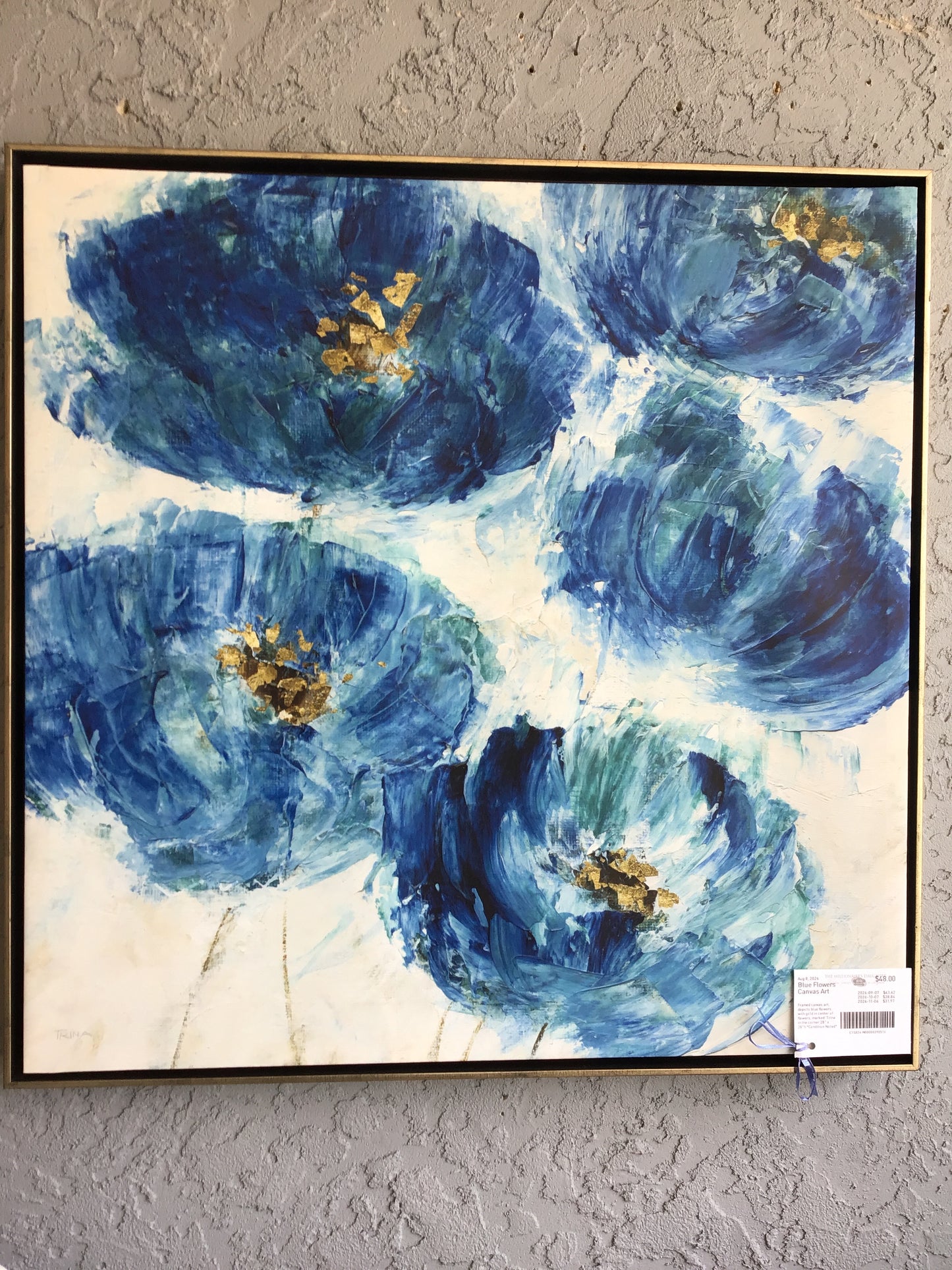 Blue Flowers Canvas Art