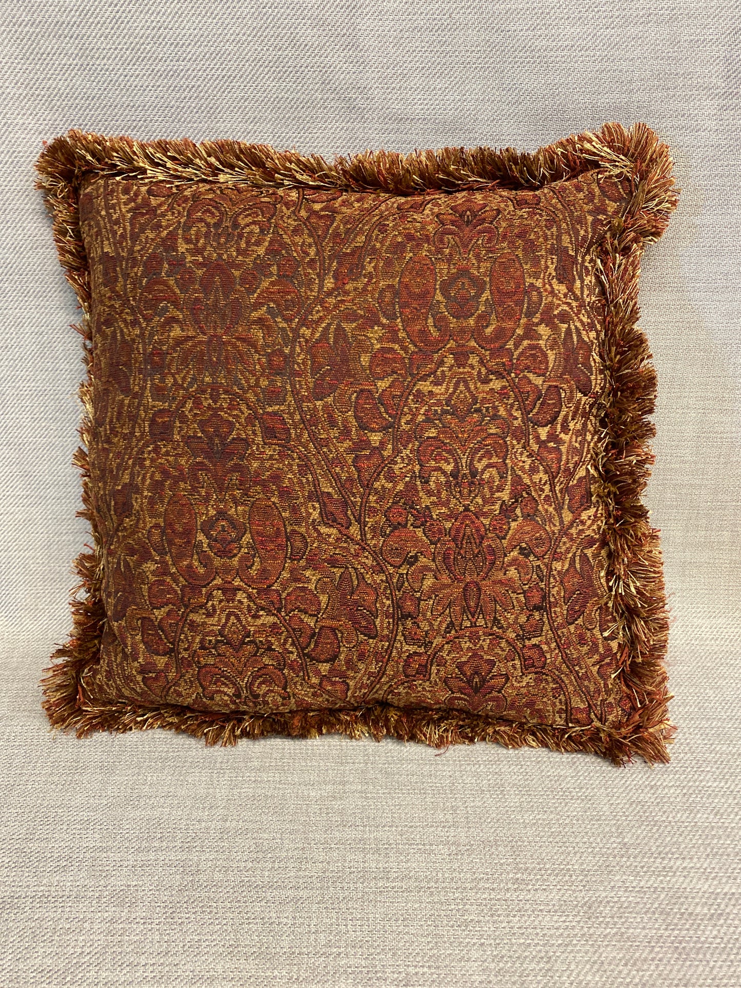 Cushion - Rust Fringed