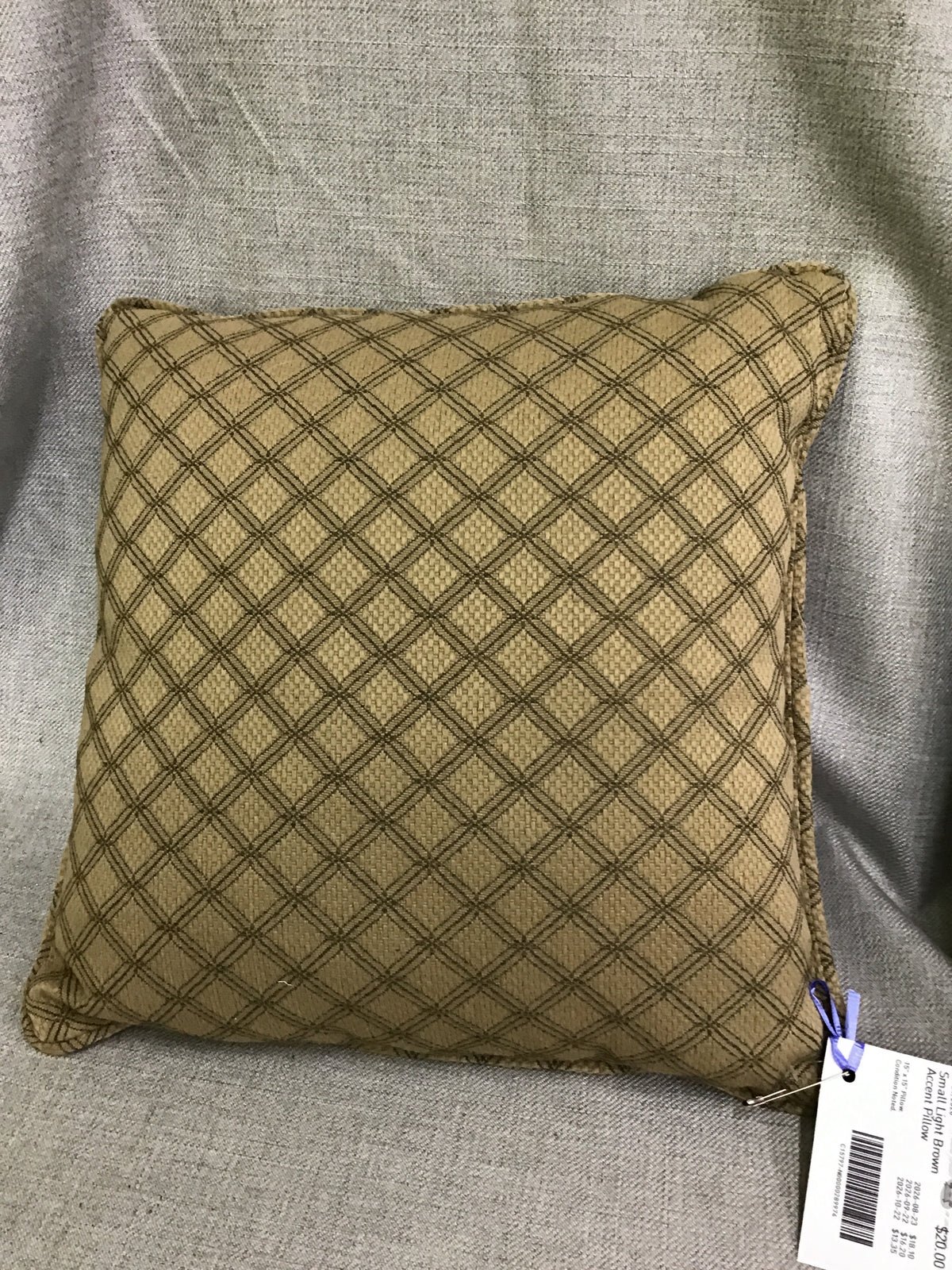 Small Light Brown Accent Pillow