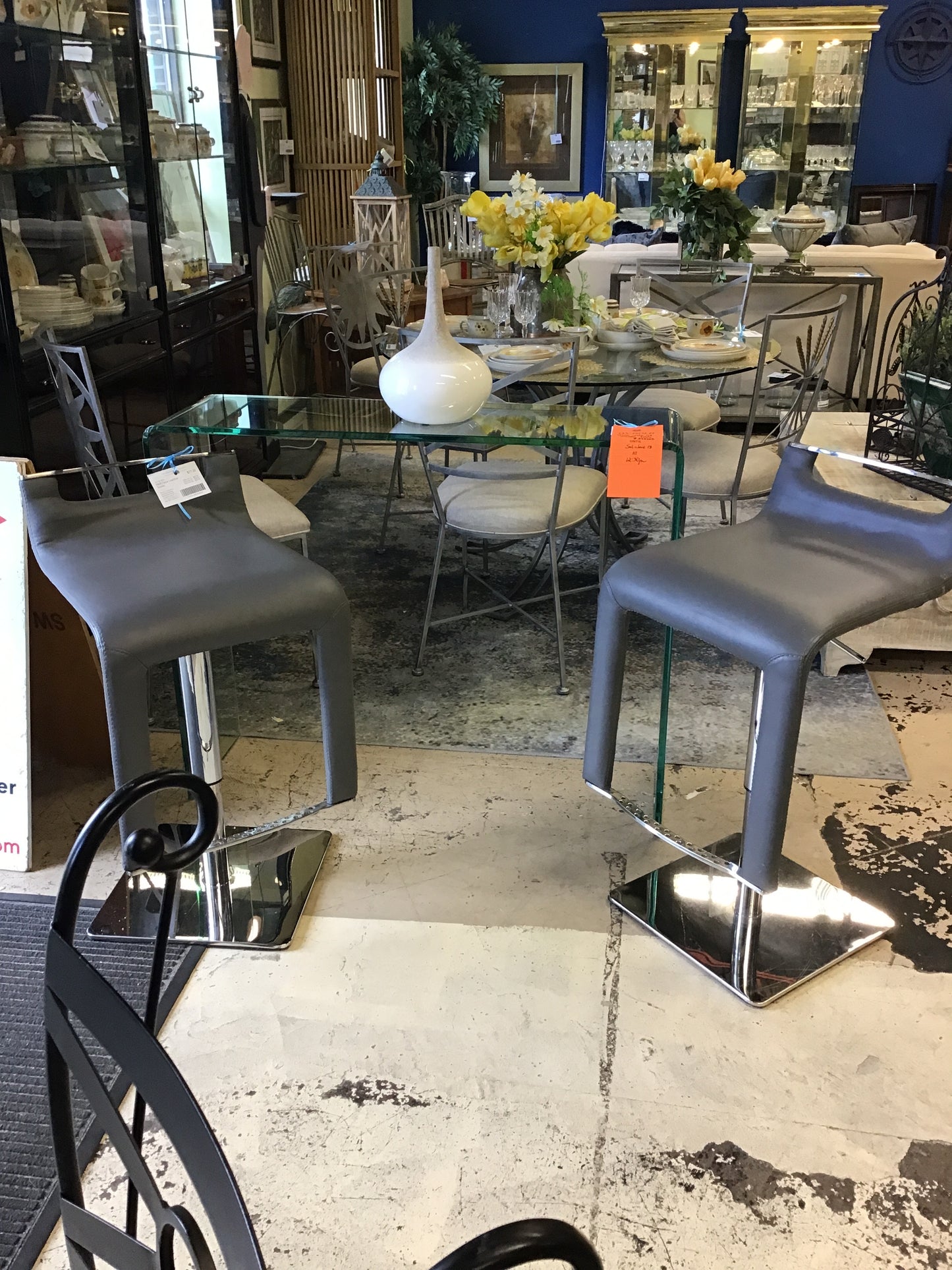 PAIR Faux Leather Stools
