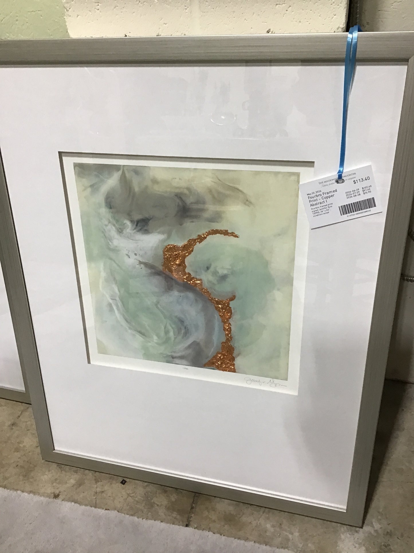 Fourbro Framed Print - Copper Abstract I
