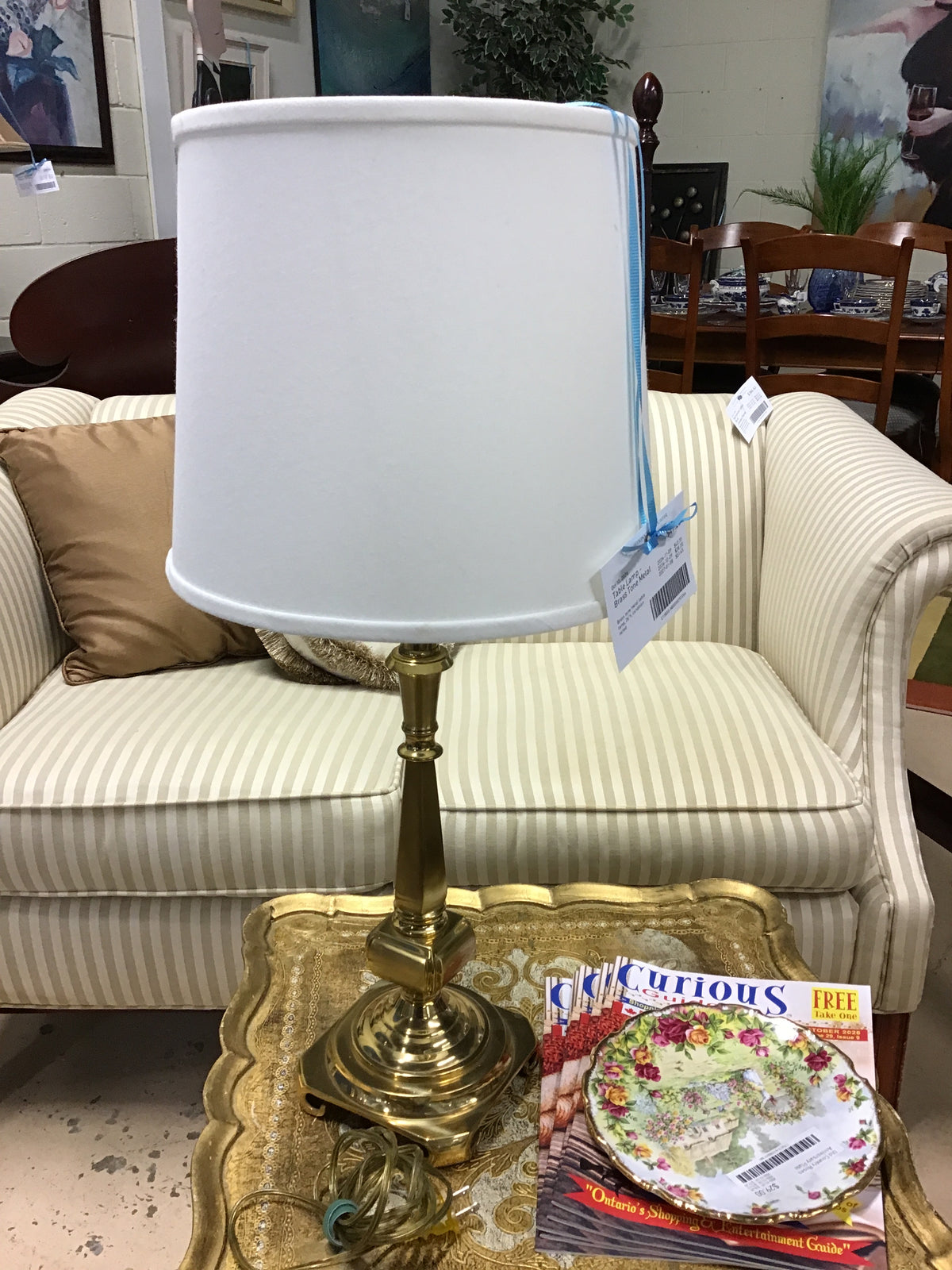 Table Lamp - Brass Tone Metal