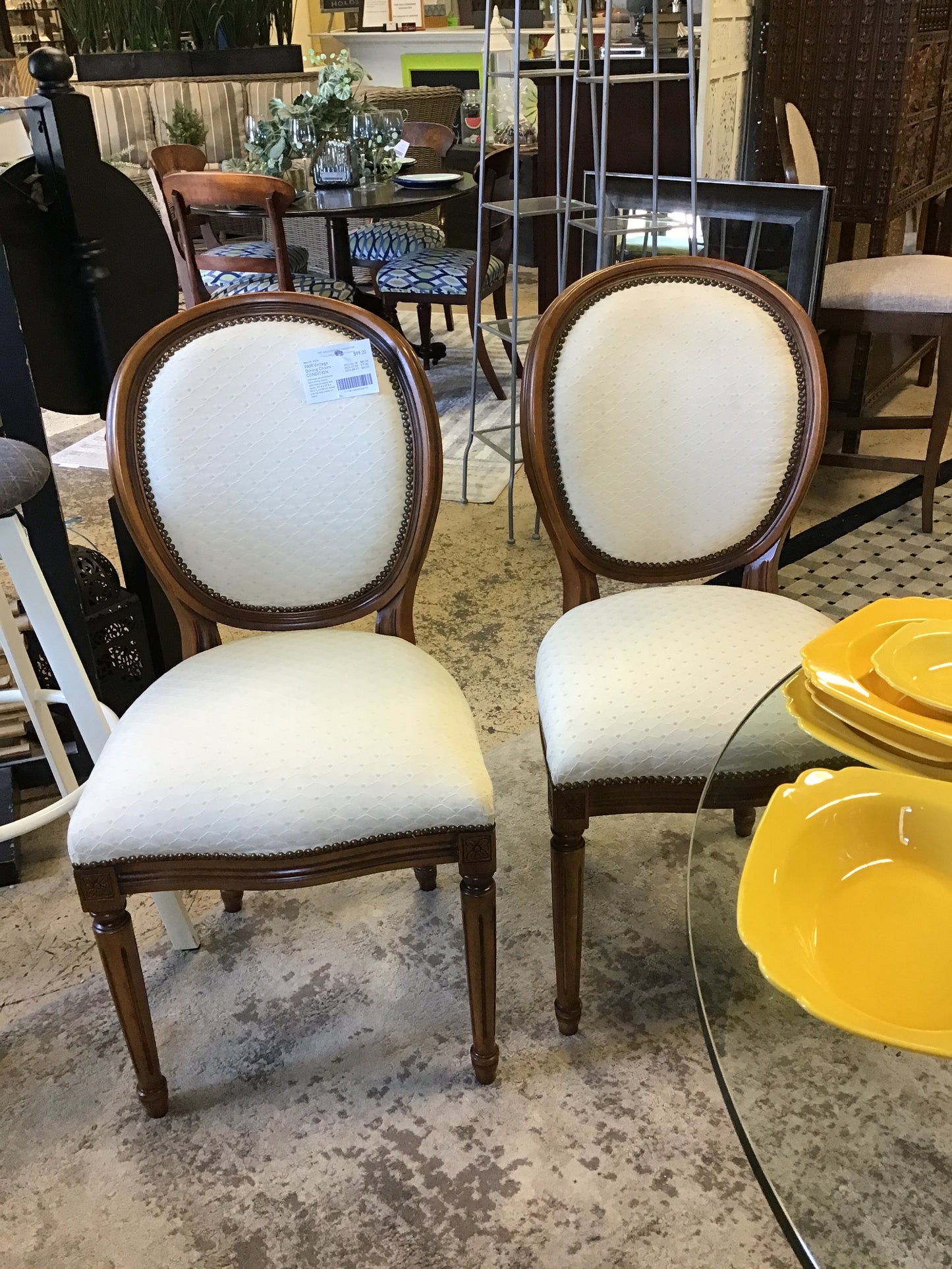 PAIR Vintage Dining Chairs - CONDITION
