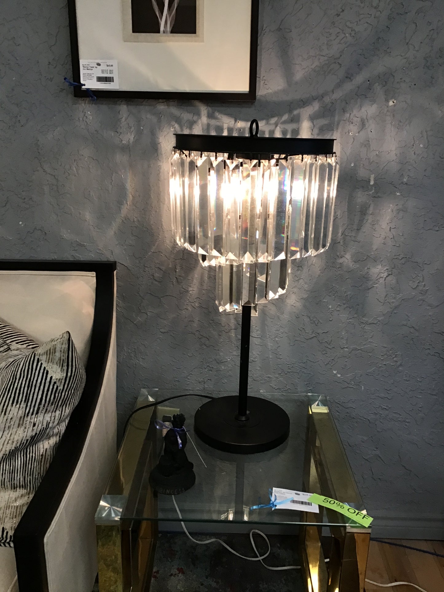 Heavy! Modern Buffet Lamp- 31"h
