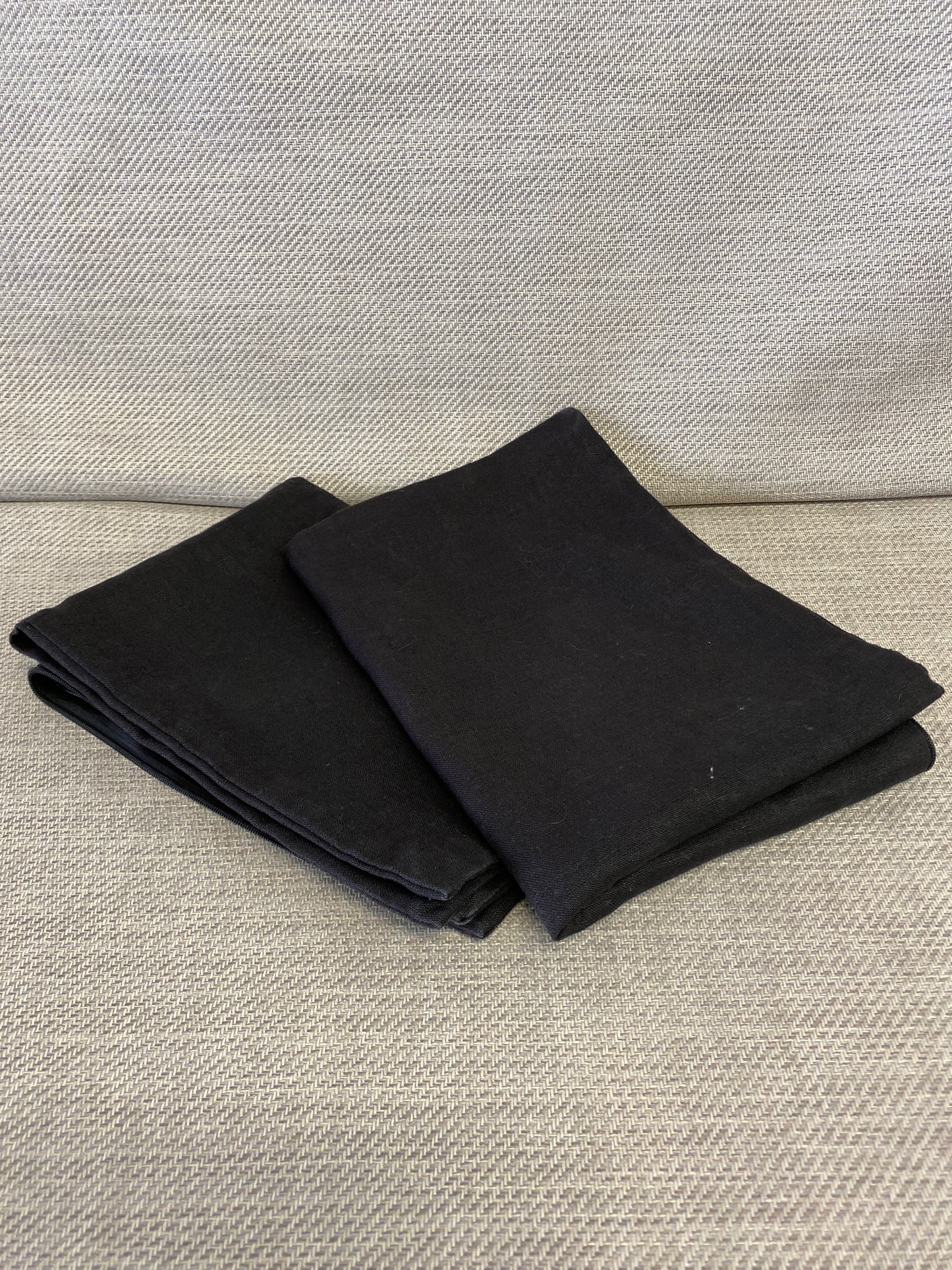 PAIR Sm Cushion Covers - Black