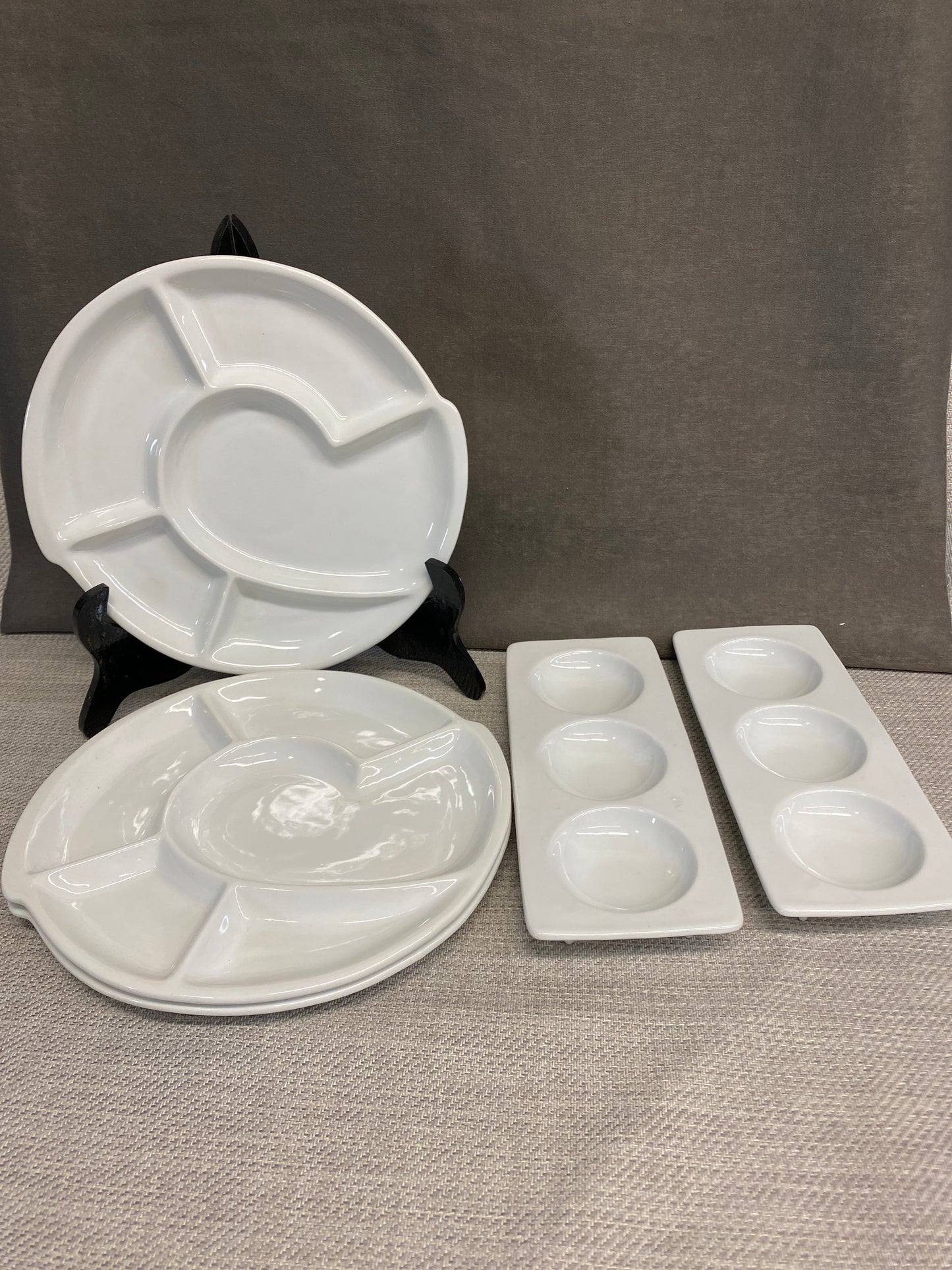 5PC Fondue Divided & Sauce Dishes