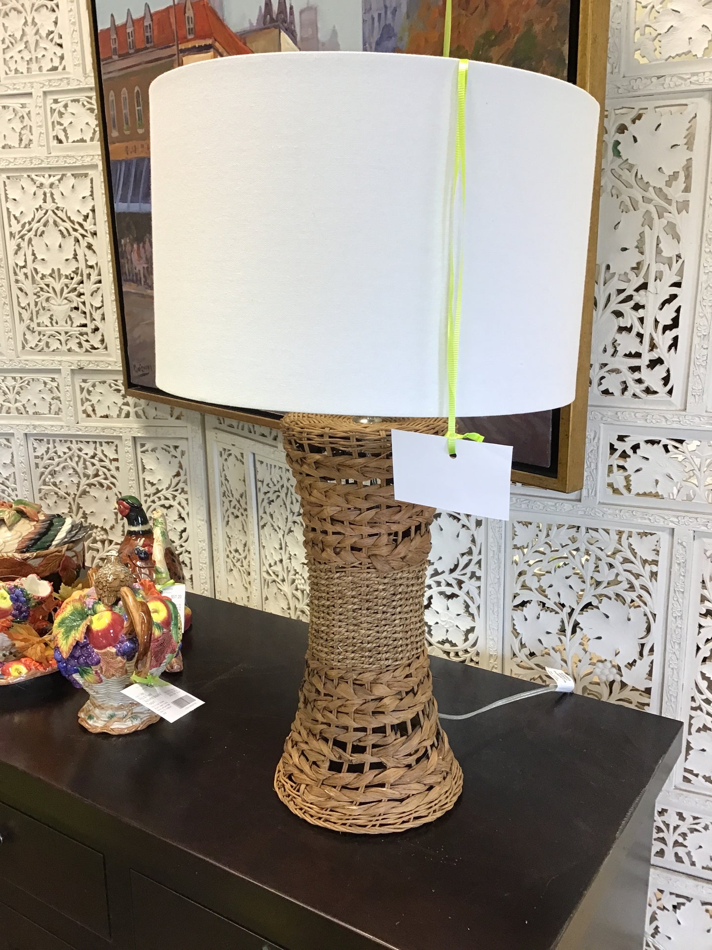 Wicker Table Lamp