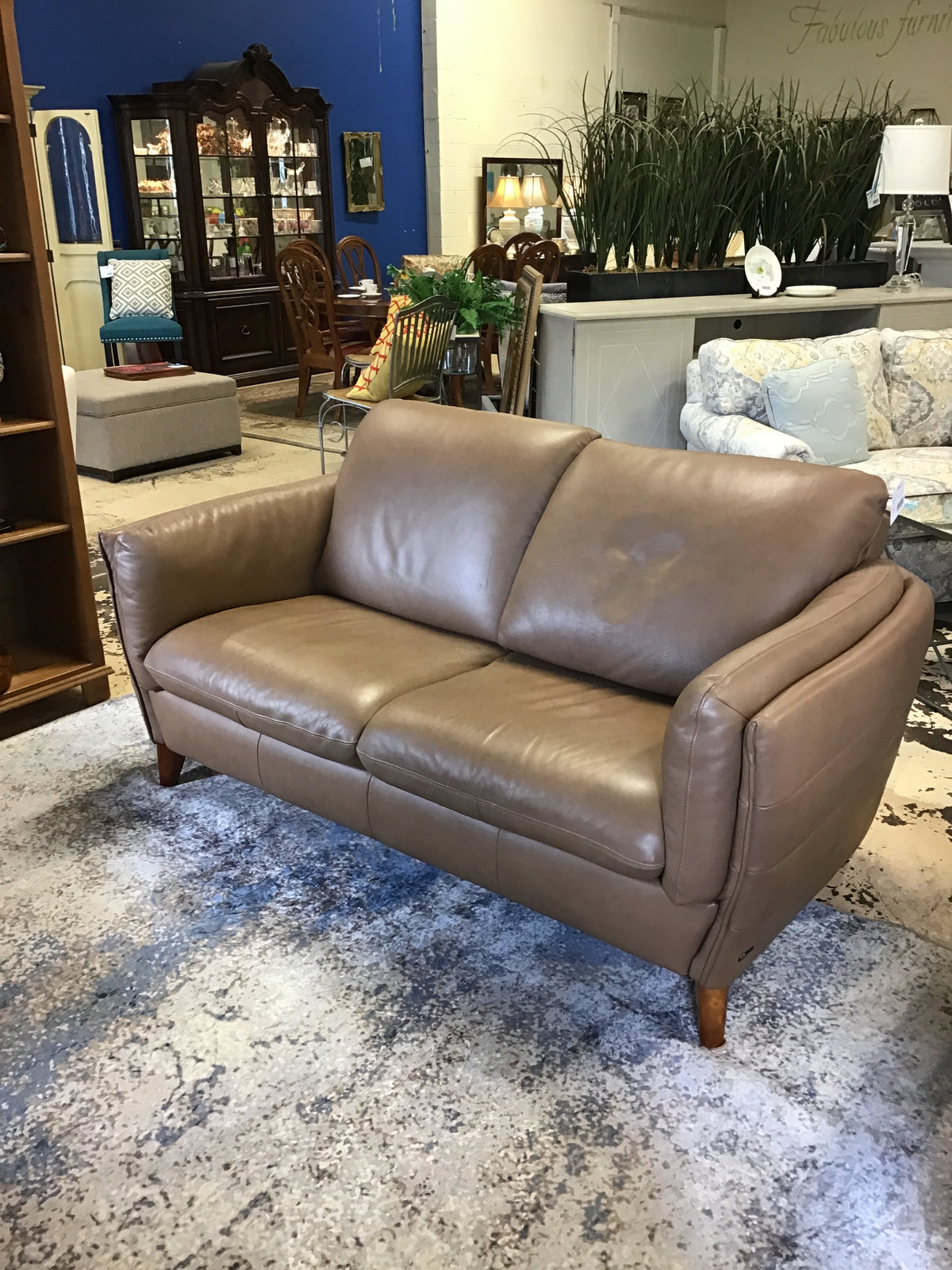 Natuzzi Leather Loveseat