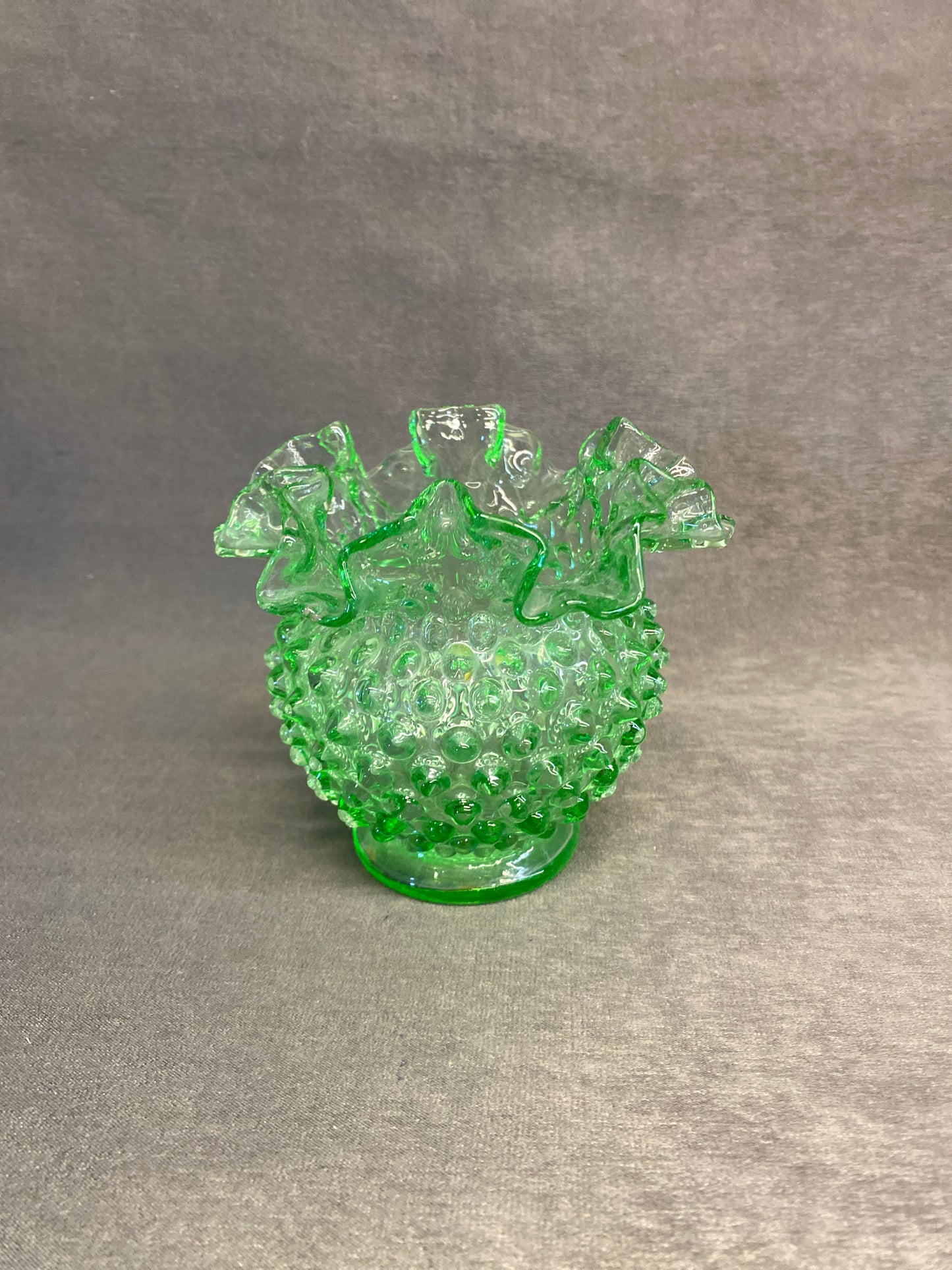 Fenton Hobnail Vase - Green