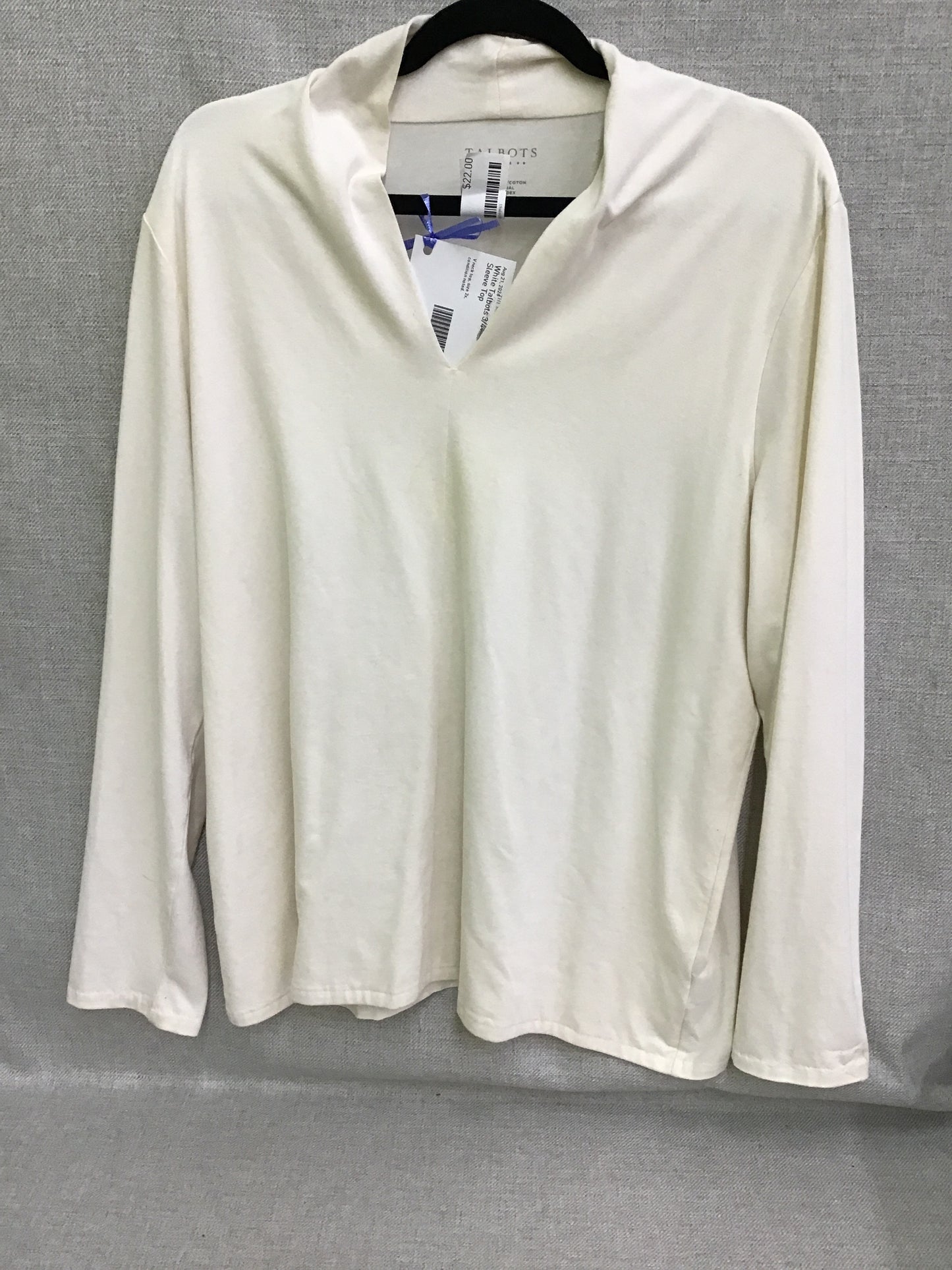 White Talbots 3/4 Sleeve Top