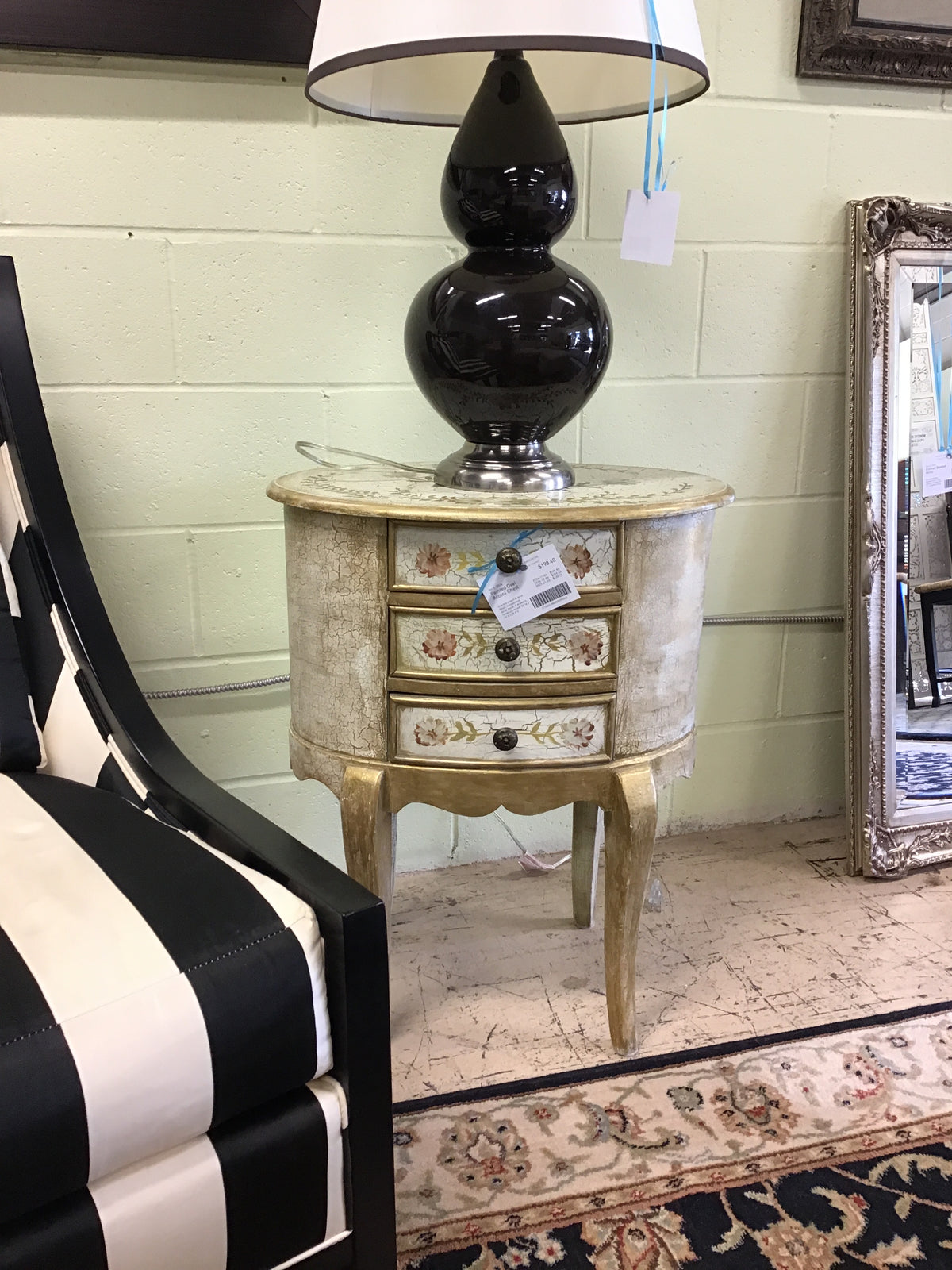 Painted Oval Accent Chest