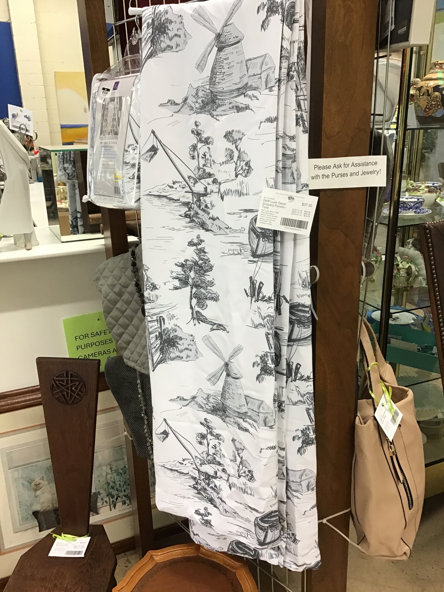 PAIR Lush Decor Drapery Panels - Toile