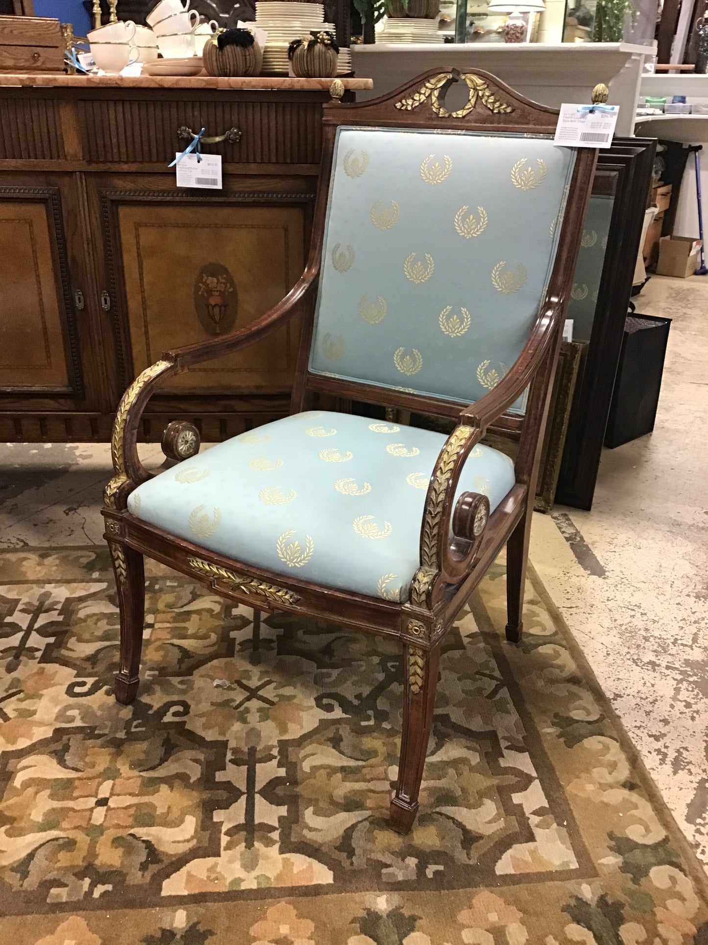 French Louis XVI Style Arm Chair