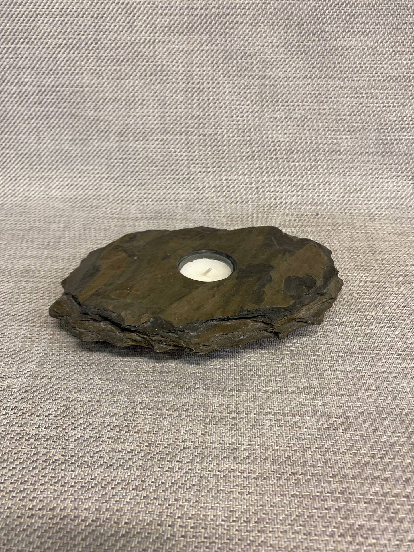 Slate Rock Tea Light Holder