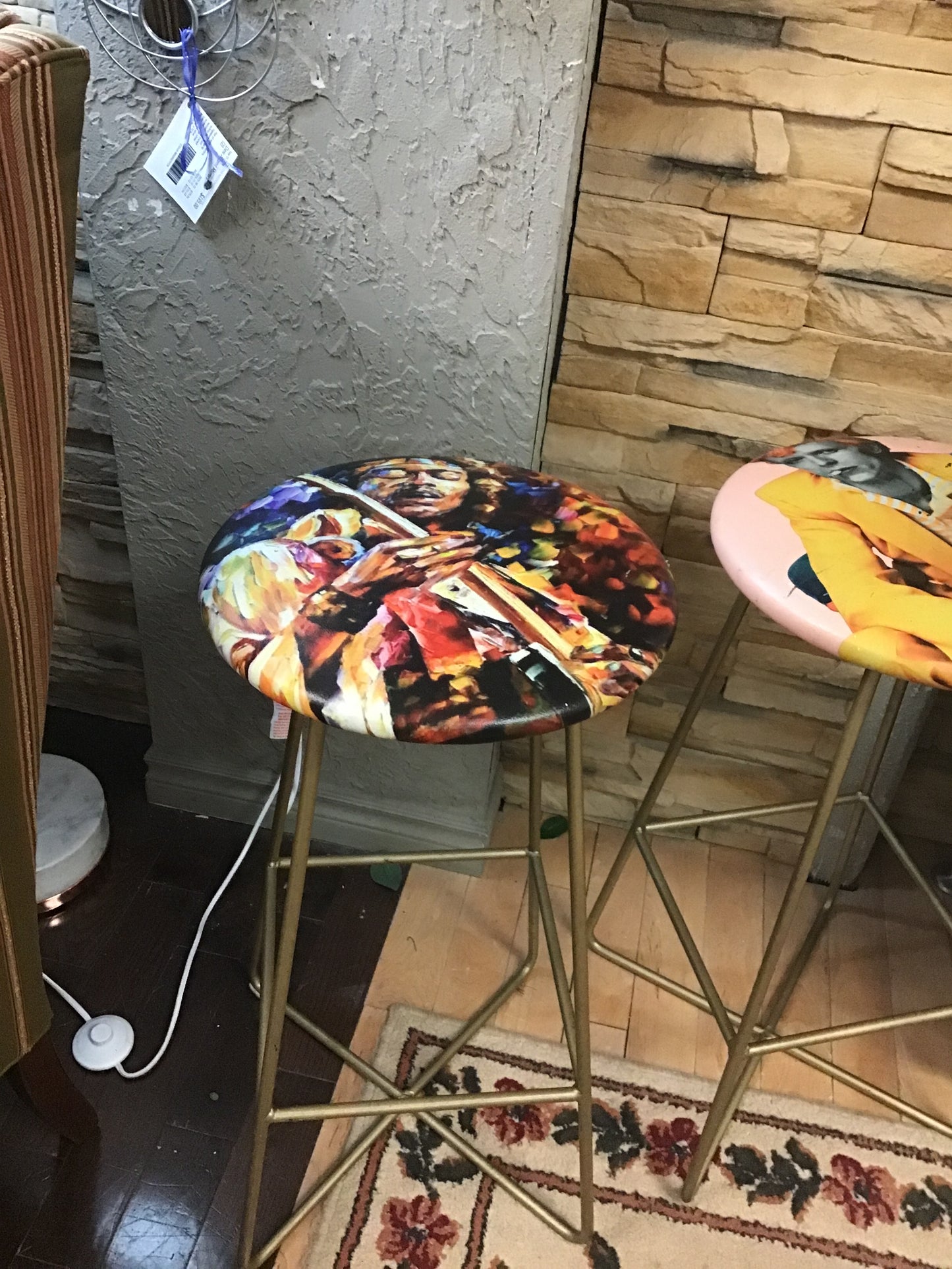 Unique! Retro Rock & Roll Bar Stool