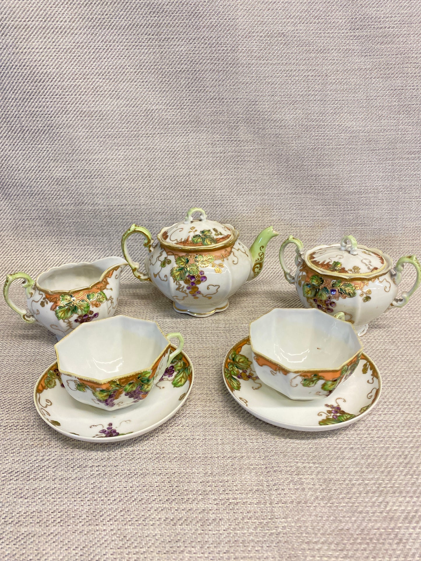 7PC Nippon Hand Painted Tea Set