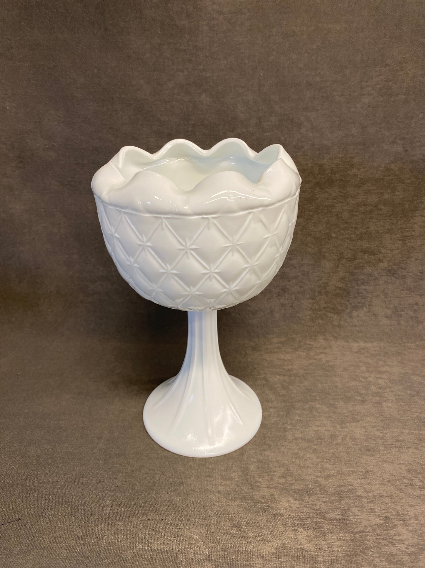 Vintage Milk Glass Compote