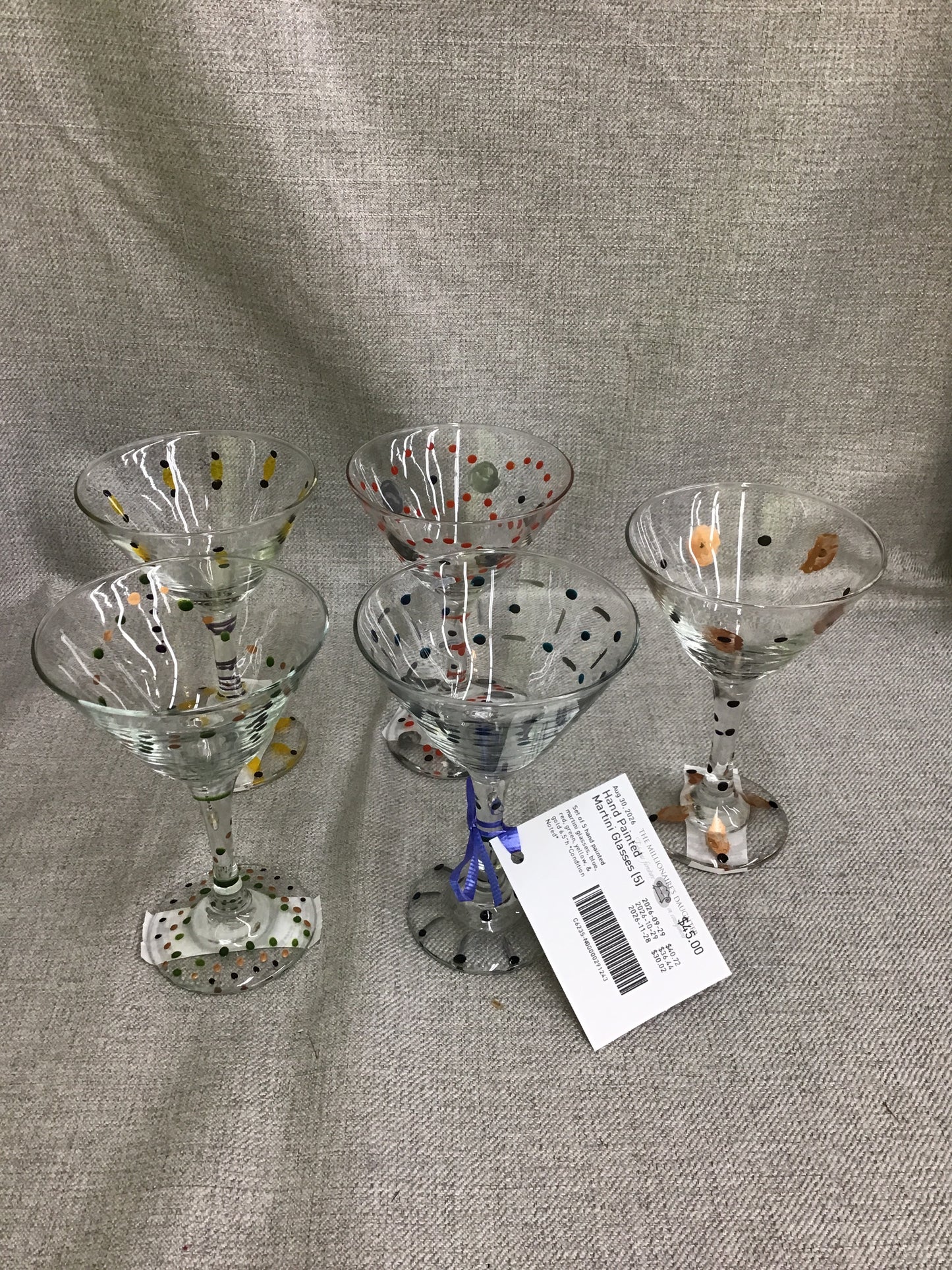 Hand Painted Martini Glasses (5)