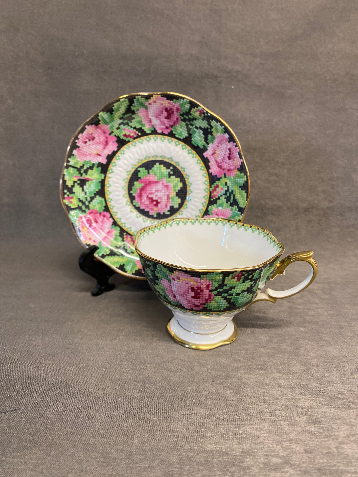 Royal Albert Teacup & Saucer - Needlepoint