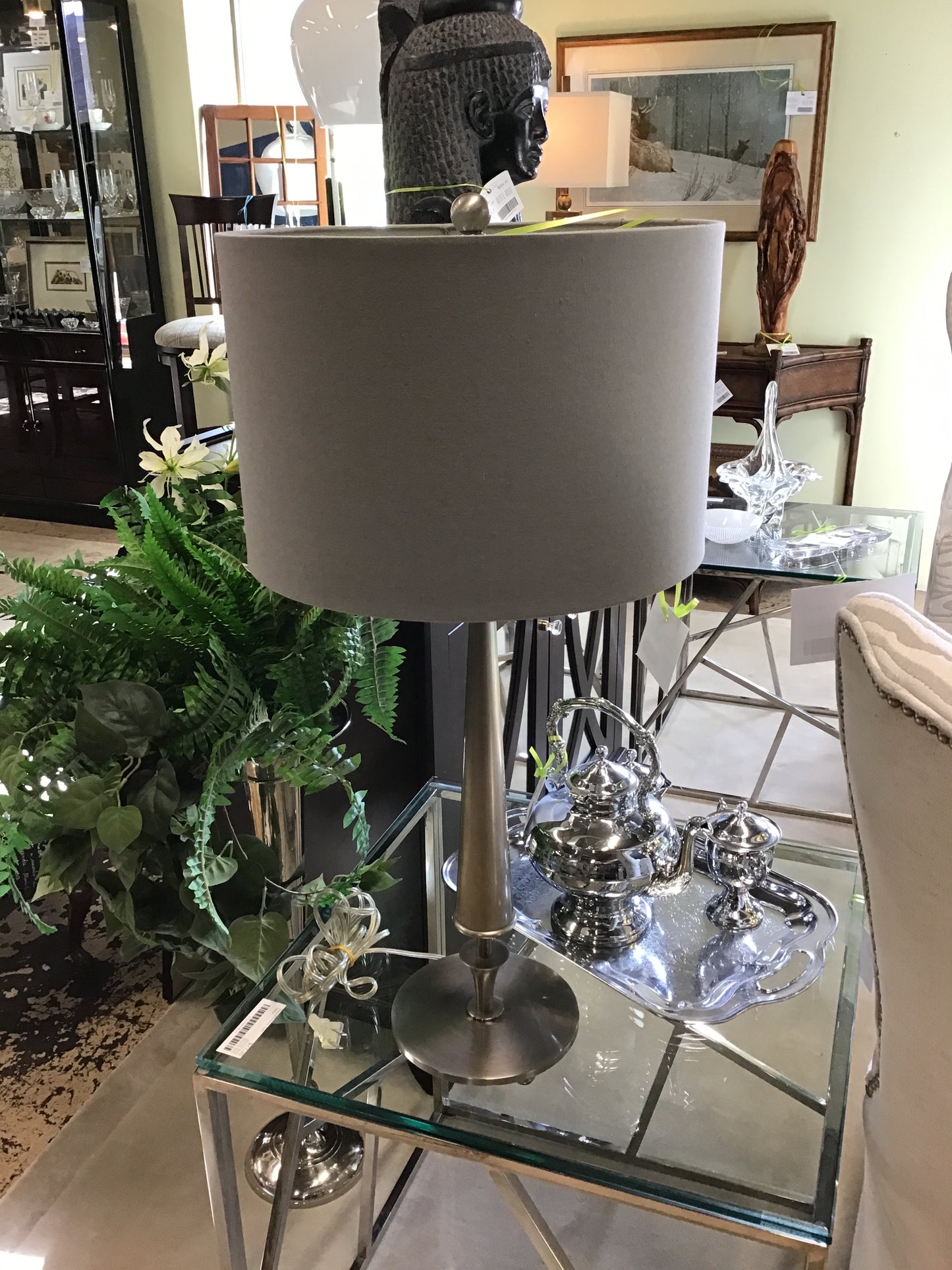 Metal Table Lamp - Brushed Nickel