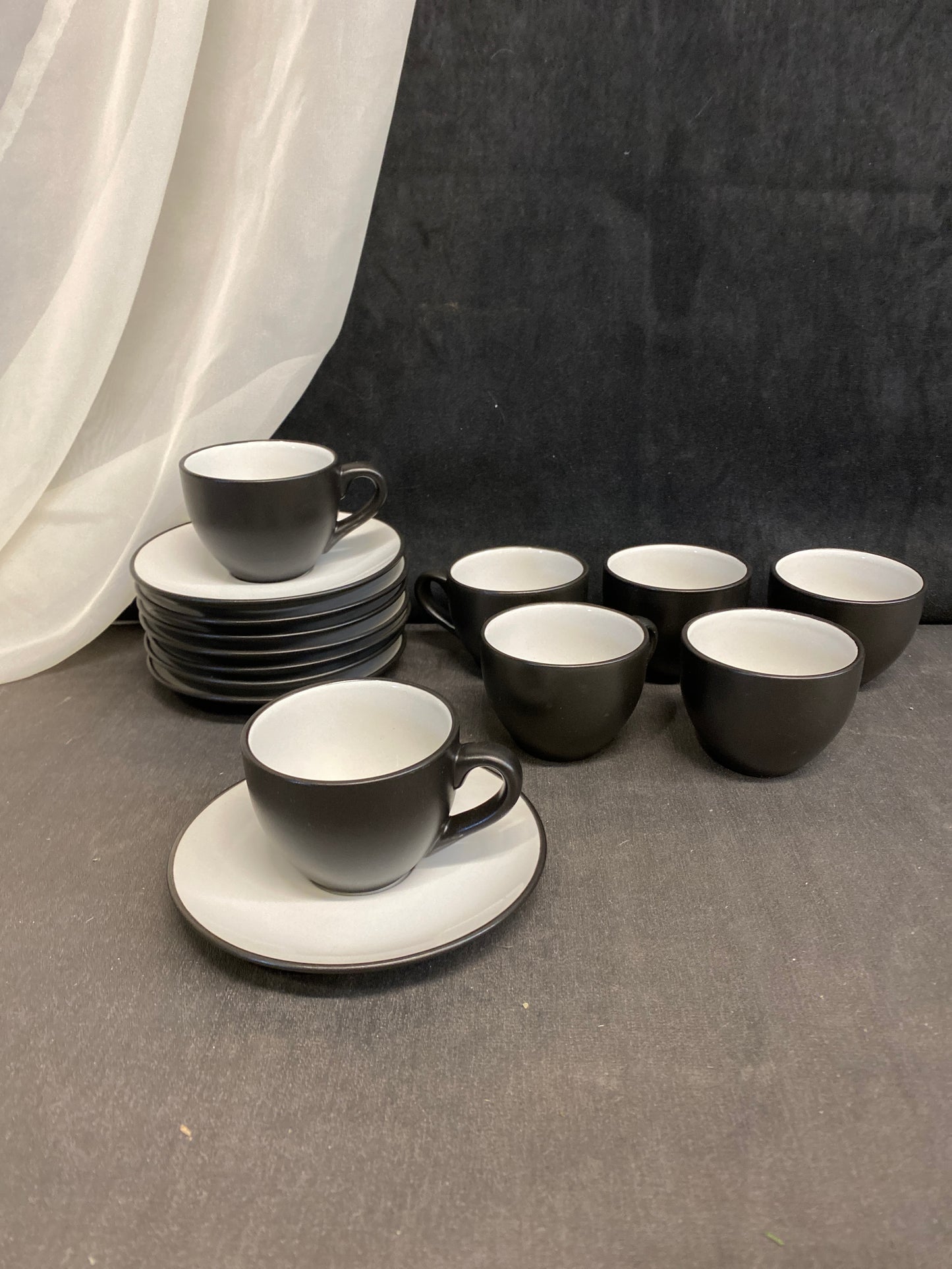 15PC Caban Espresso Cups & Saucers