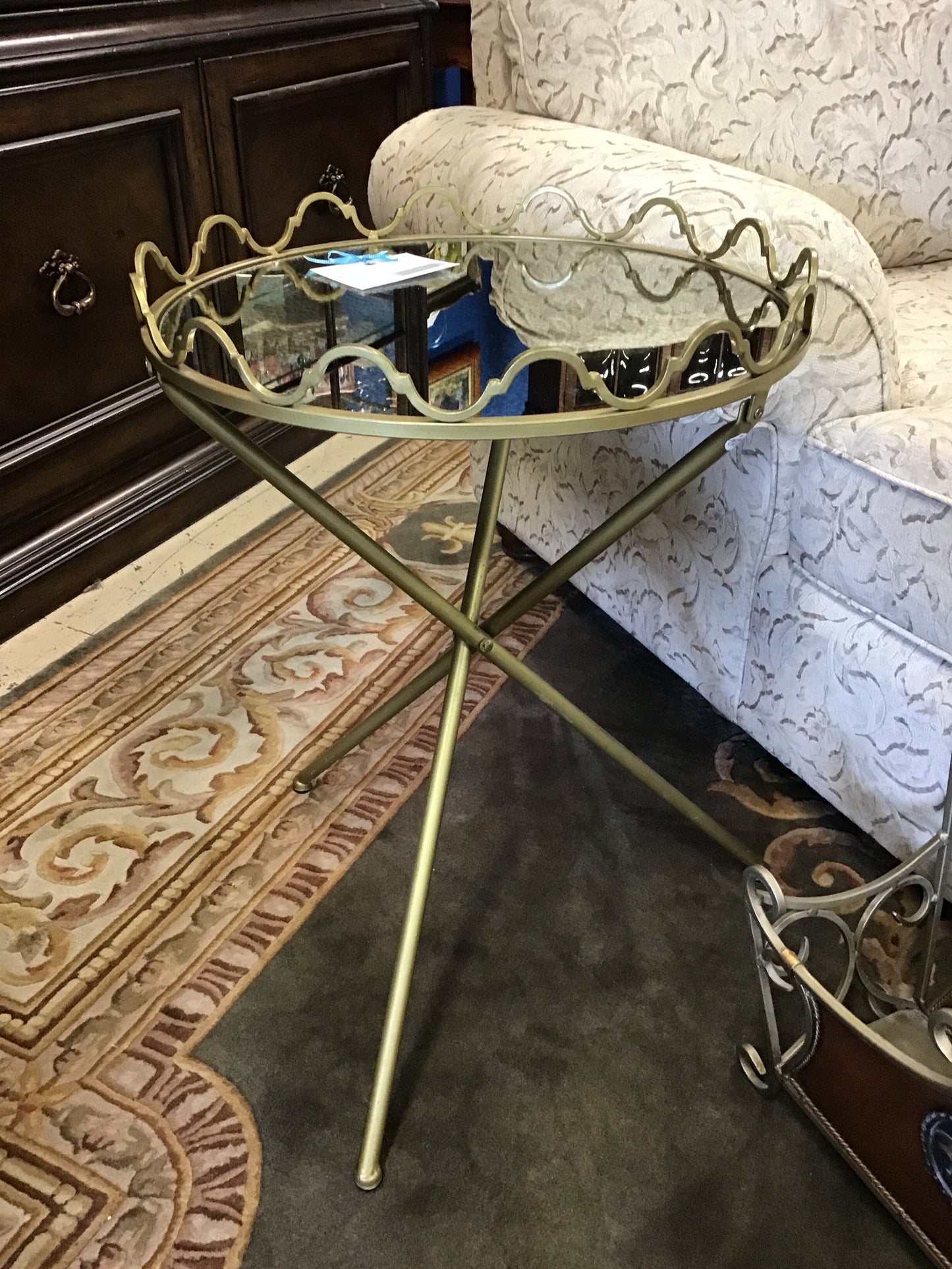 Tripod Side Table - Mirrored