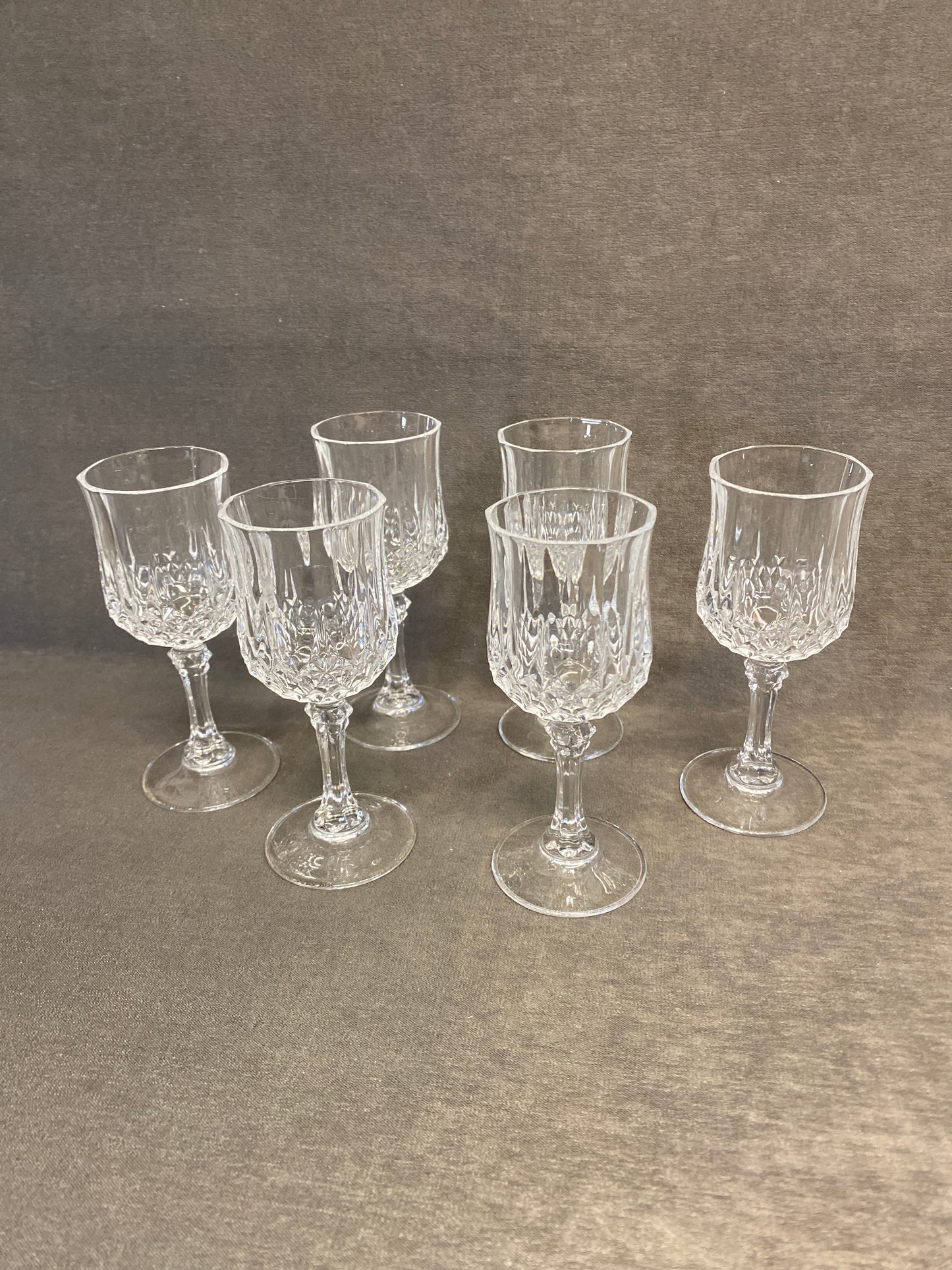 Set 6 Cristal D'arques Cordial Glasses